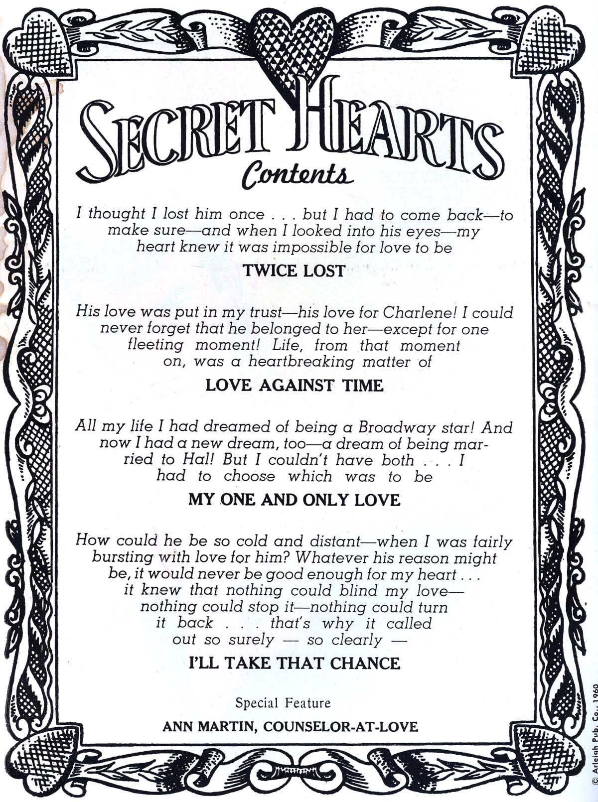 Read online Secret Hearts comic -  Issue #62 - 2