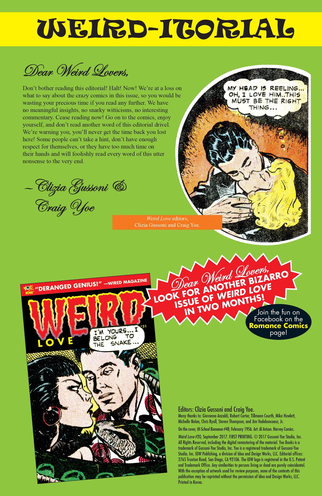 Read online Weird Love comic -  Issue #20 - 2