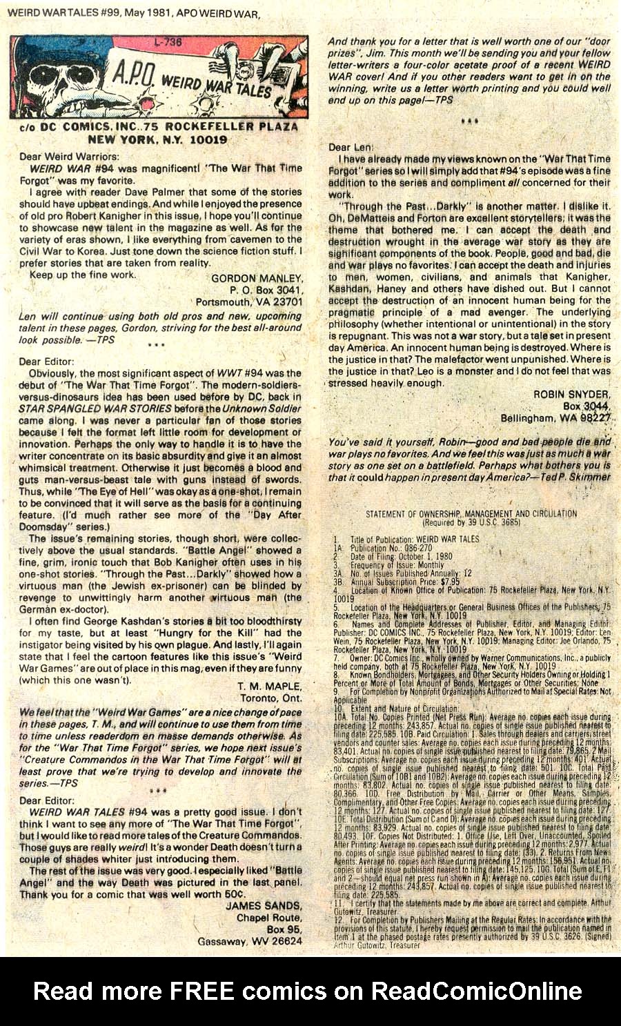 Read online Weird War Tales (1971) comic -  Issue #99 - 28