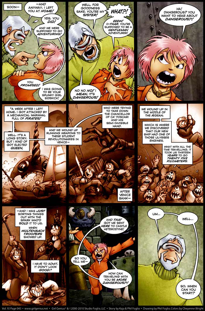 Read online Girl Genius (2002) comic -  Issue #10 - 44