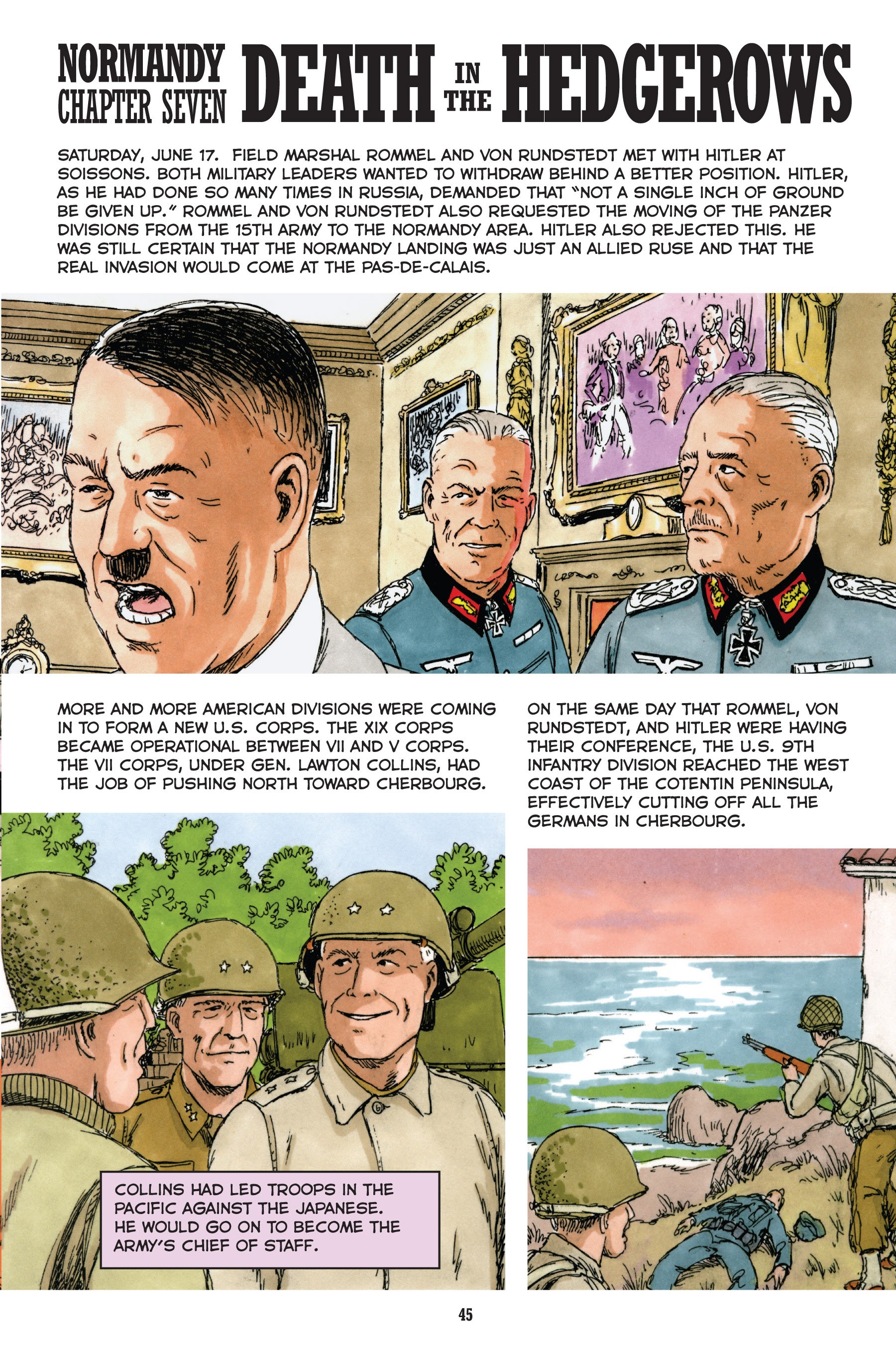 Read online Normandy: A Graphic History of D-Day, the Allied Invasion of Hitler's Fortress Europe comic -  Issue # TPB - 46