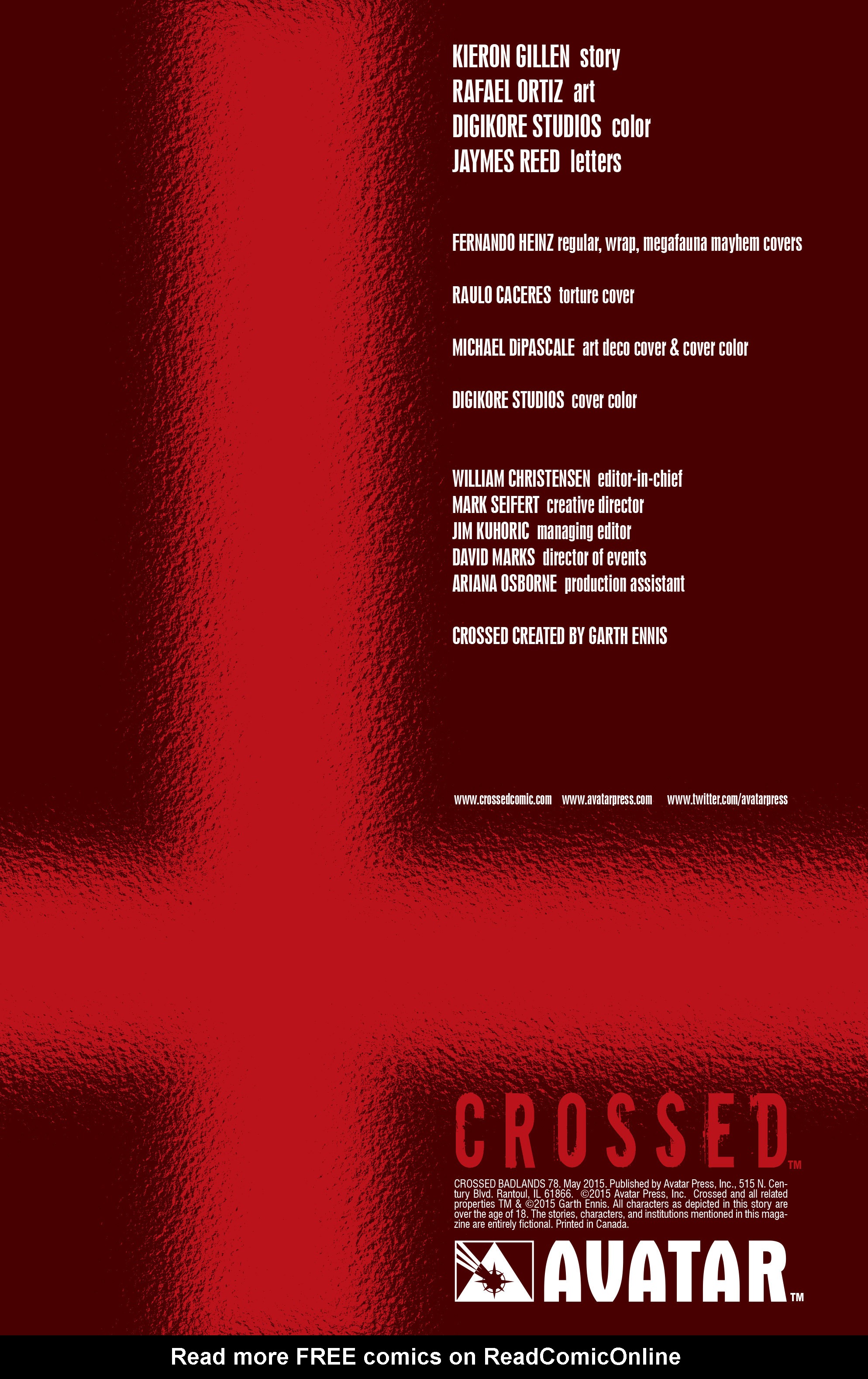 Read online Crossed: Badlands comic -  Issue #78 - 2
