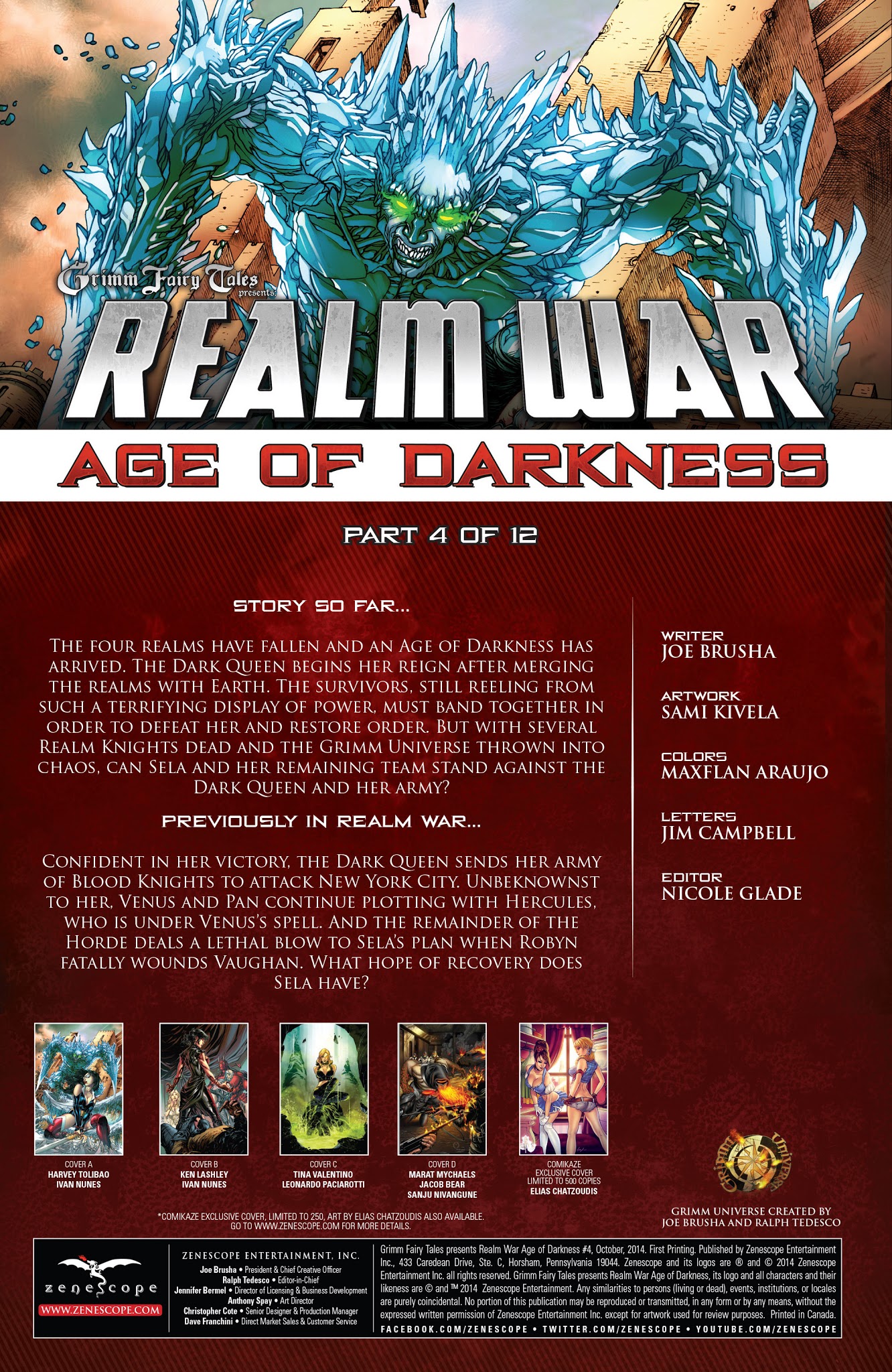 Read online Grimm Fairy Tales presents Realm War Age of Darkness comic -  Issue #4 - 2