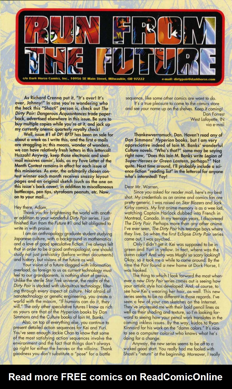 Read online Dirty Pair: Run From the Future comic -  Issue #4 - 28