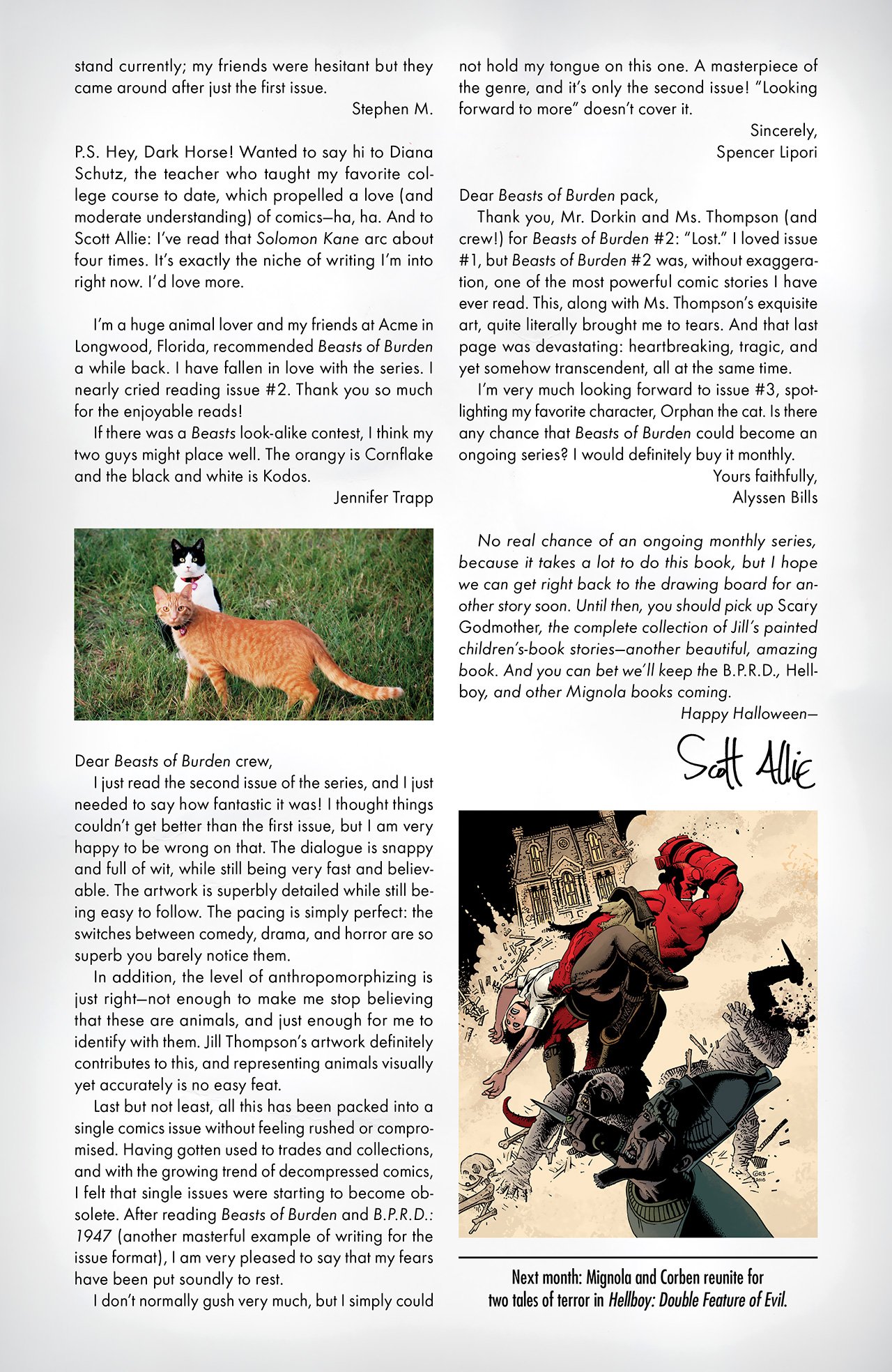 Read online Hellboy/Beasts of Burden: Sacrifice comic -  Issue # Full - 29
