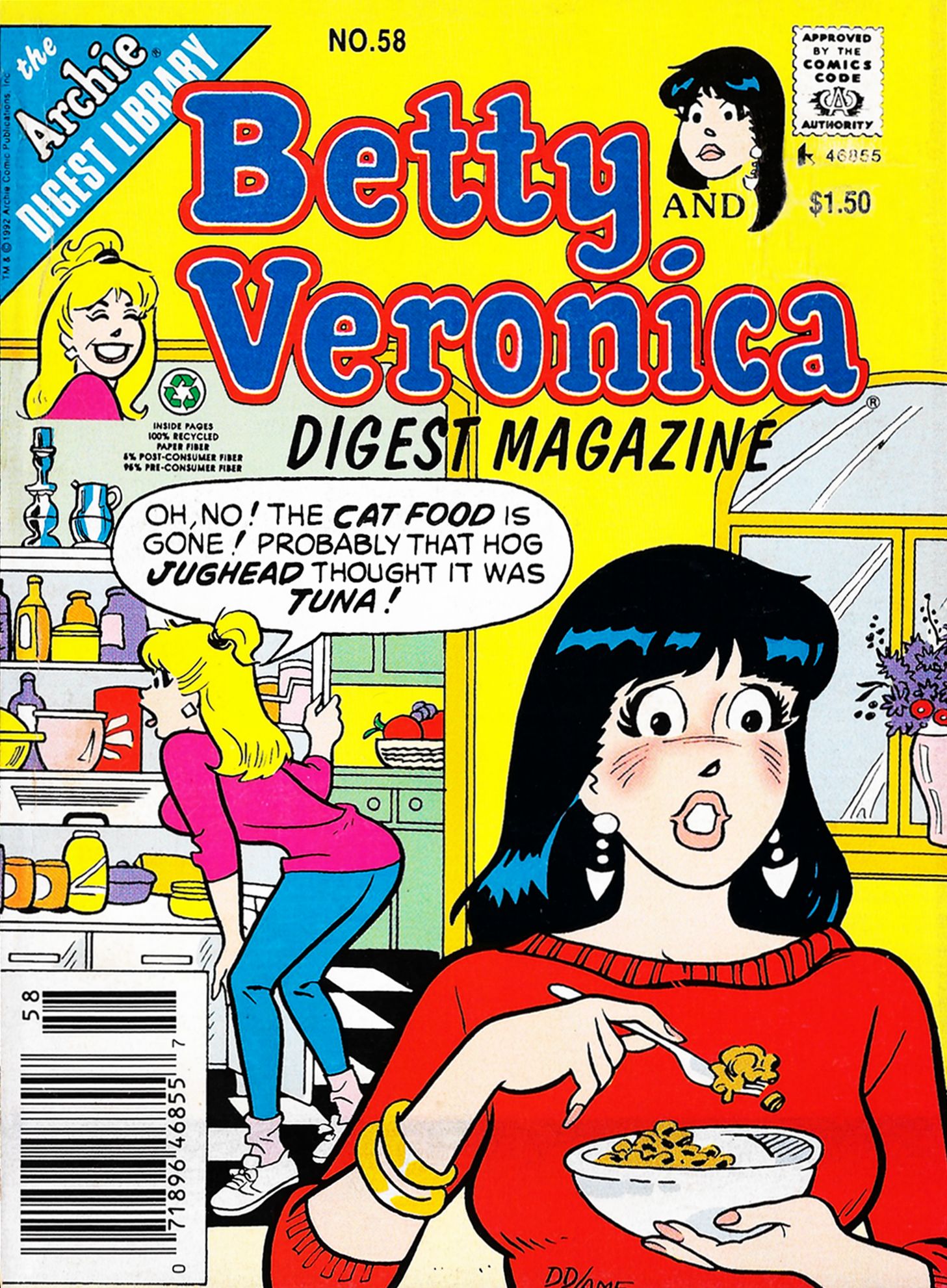 Read online Betty and Veronica Digest Magazine comic -  Issue #58 - 1