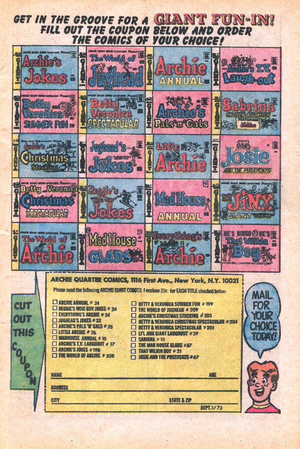 Read online Reggie and Me (1966) comic -  Issue #60 - 17