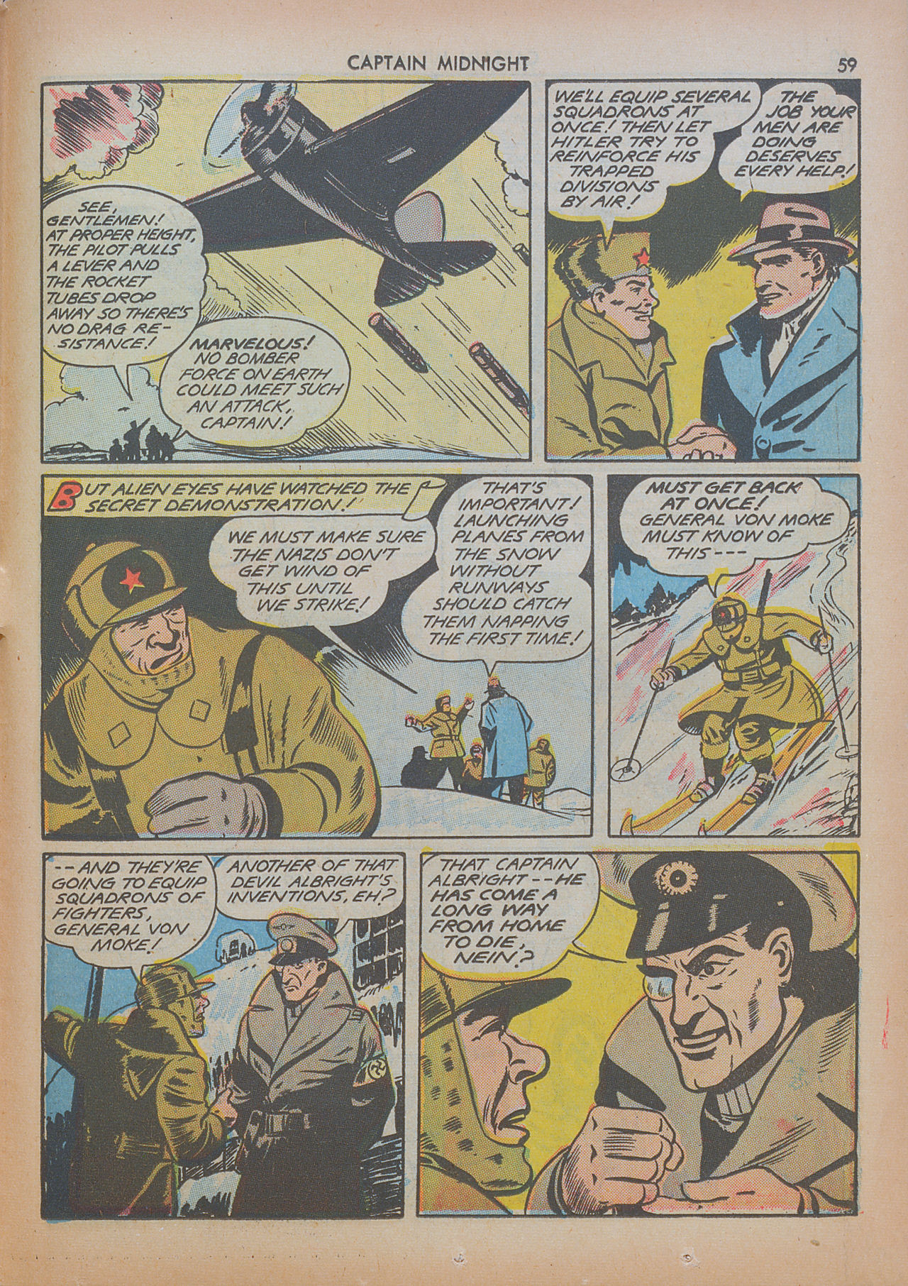 Read online Captain Midnight (1942) comic -  Issue #8 - 59