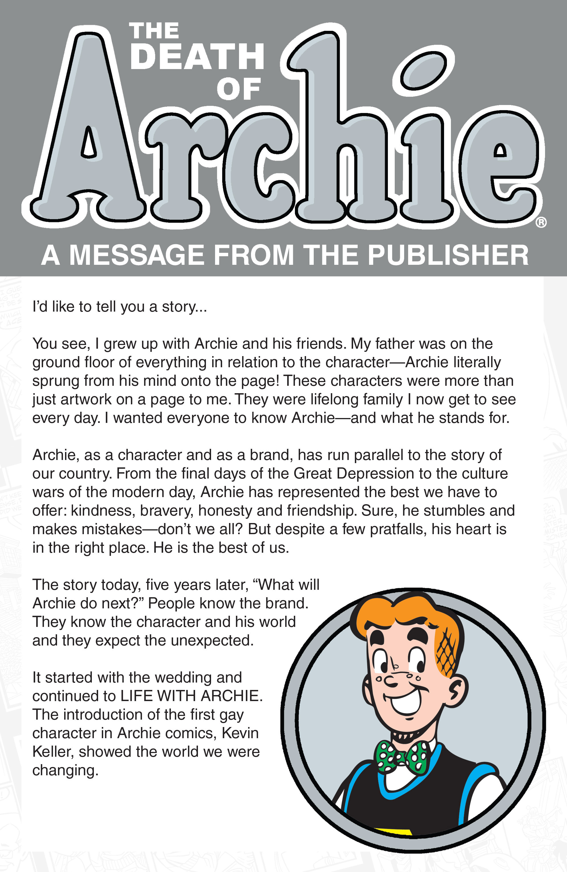 Read online The Death of Archie: A Life Celebrated comic -  Issue # TPB - 7