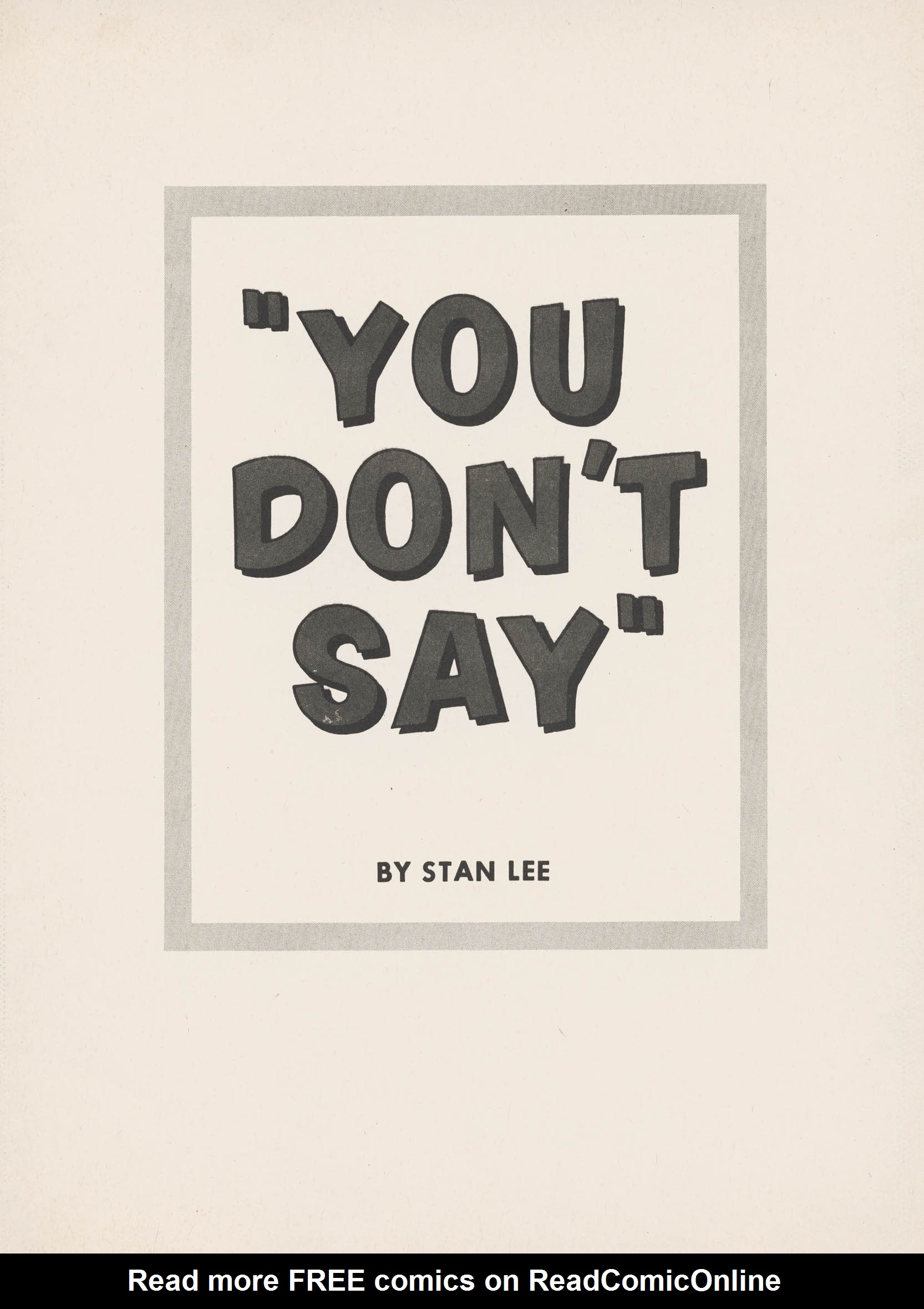 Read online More You Don't Say comic -  Issue # TPB - 3