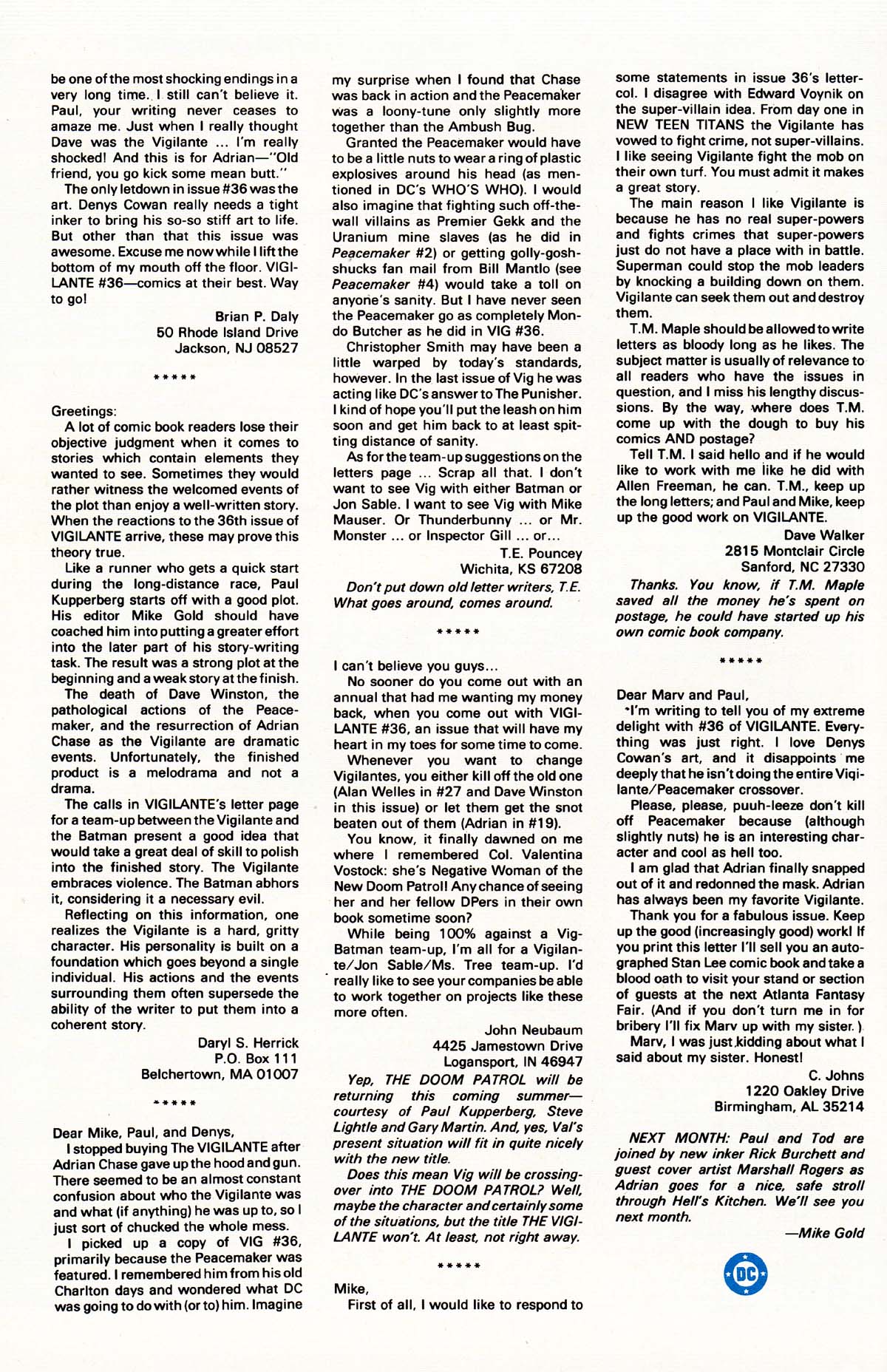 Read online Vigilante (1983) comic -  Issue #40 - 32