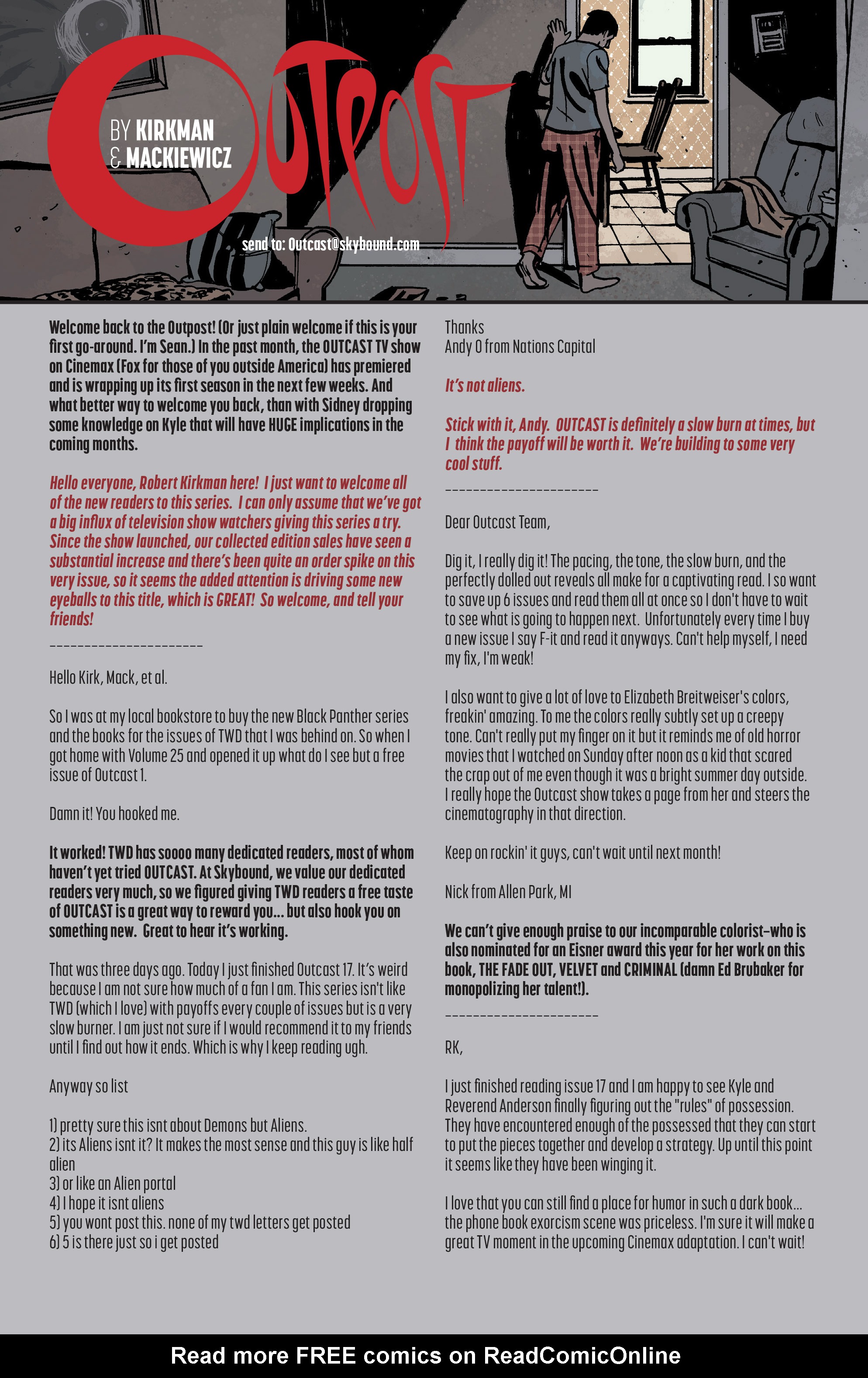 Read online Outcast by Kirkman & Azaceta comic -  Issue #19 - 23