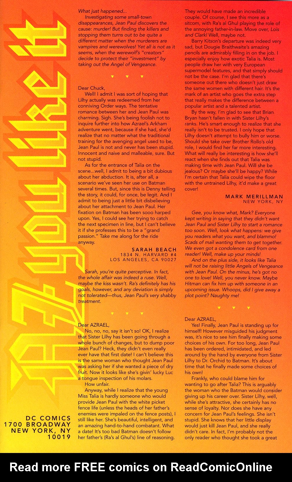 Read online Azrael (1995) comic -  Issue #33 - 24