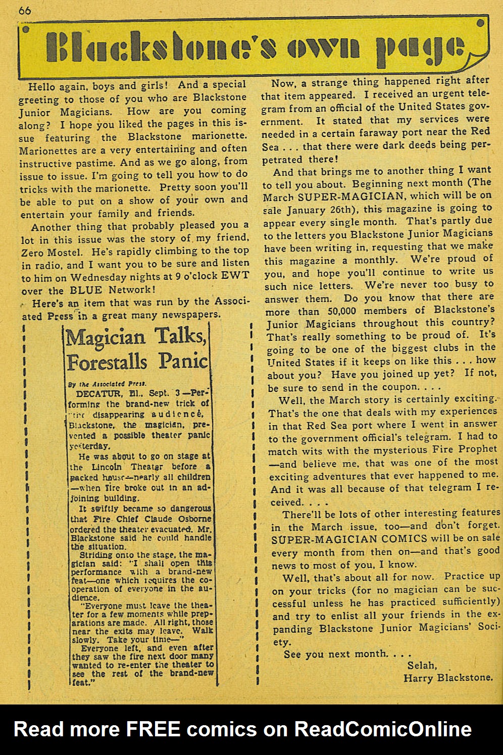 Read online Super-Magician Comics comic -  Issue #10 - 66