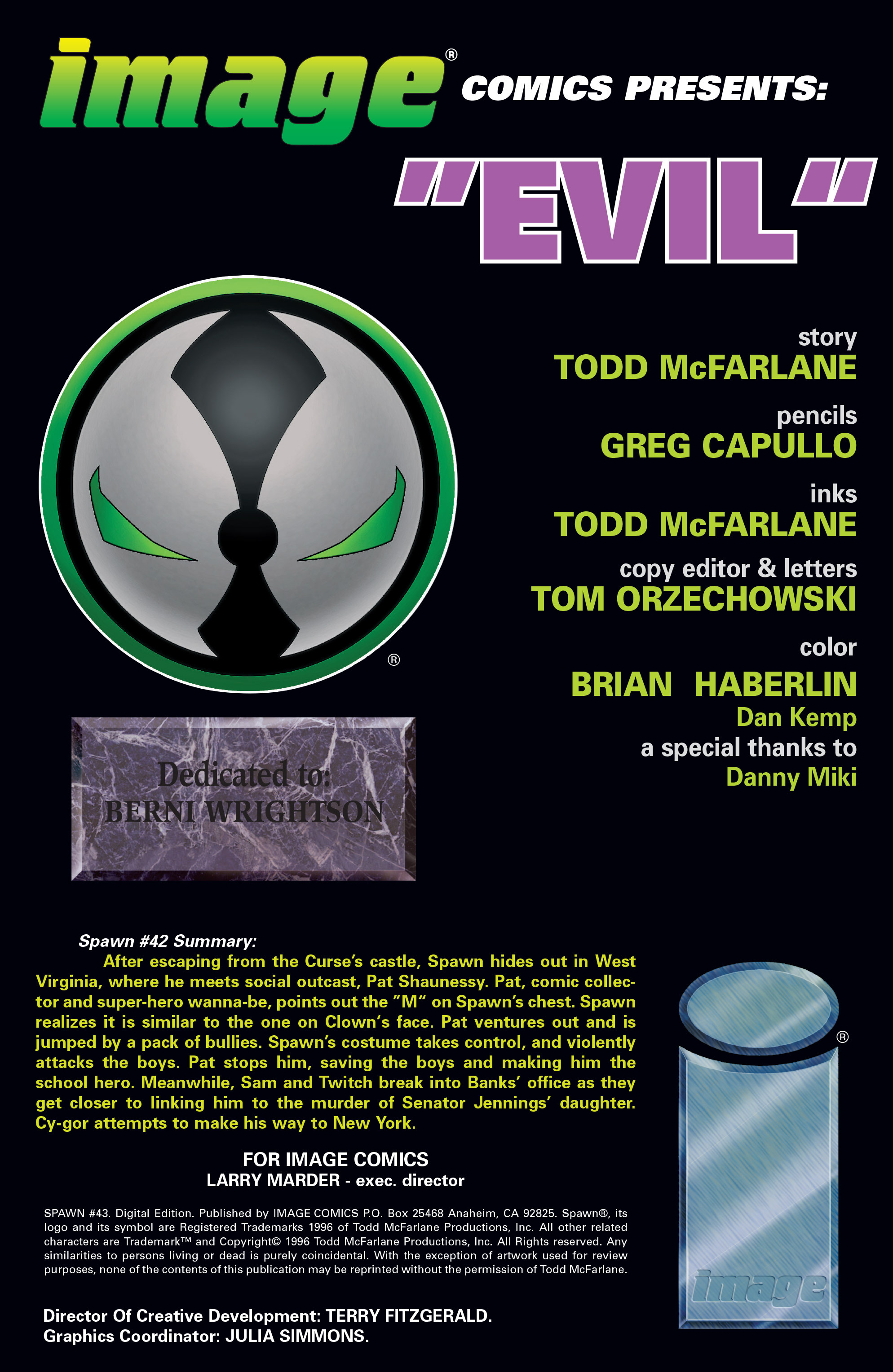 Read online Spawn comic -  Issue #43 - 2