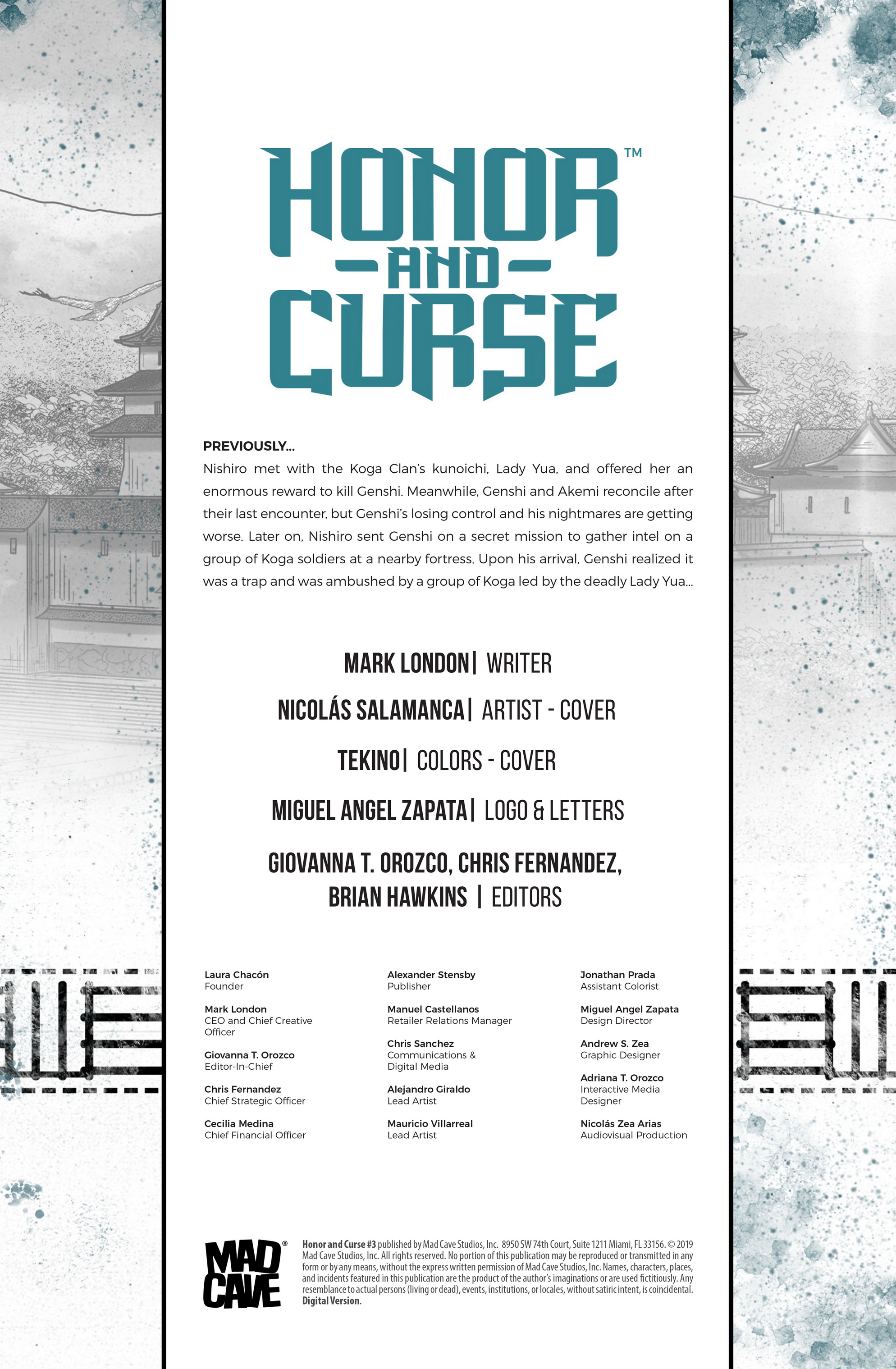Read online Honor and Curse comic -  Issue #3 - 2