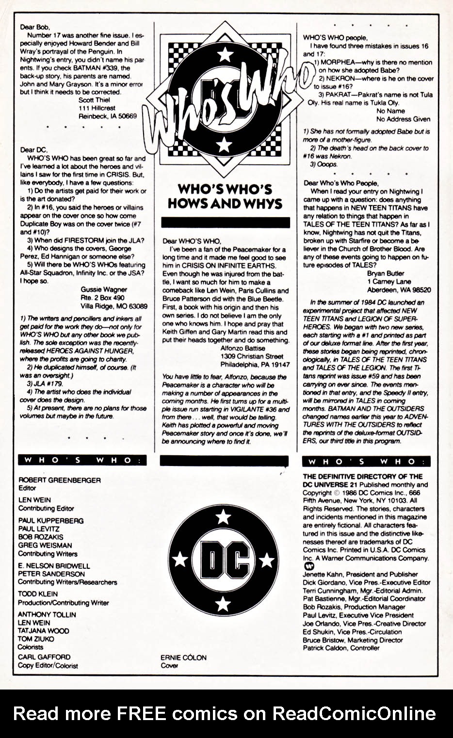 Read online Who's Who: The Definitive Directory of the DC Universe comic -  Issue #21 - 2