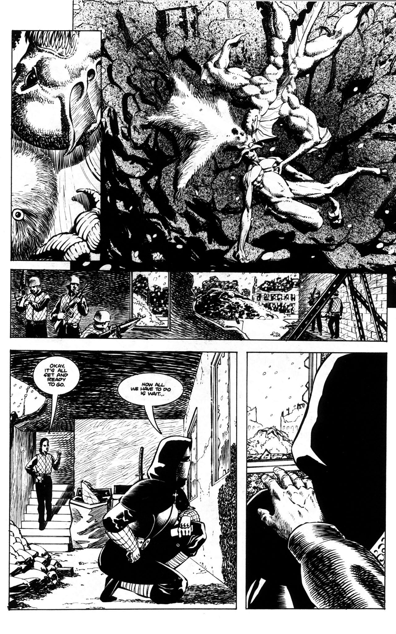 Read online Warrior Nun: Black & White comic -  Issue #5 - 9