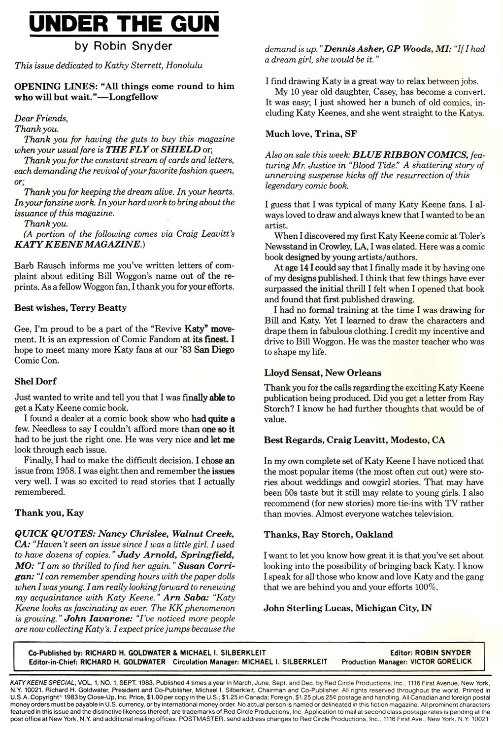 Read online Katy Keene (1983) comic -  Issue #1 - 2