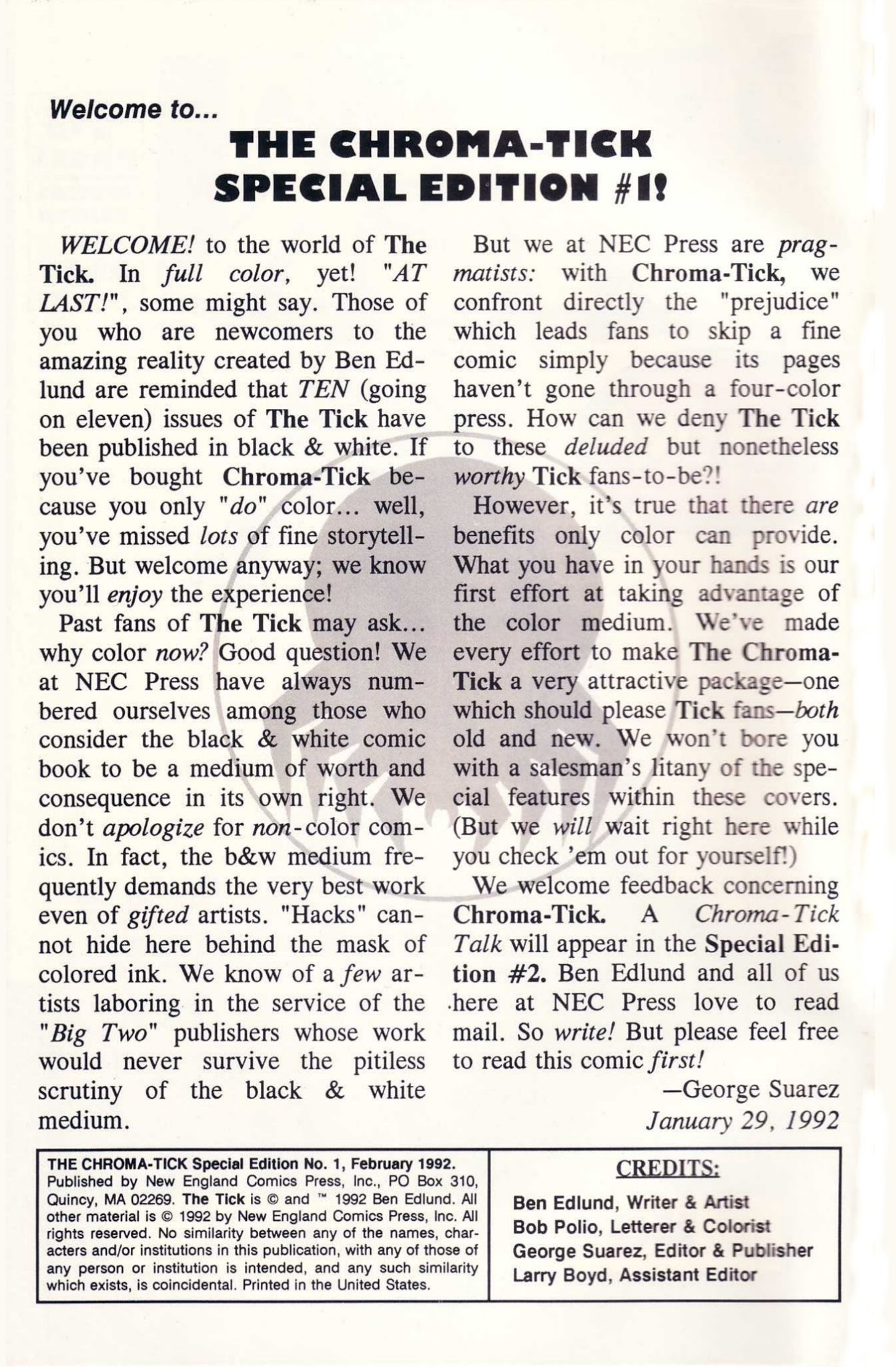 Read online The Tick comic -  Issue #1 - 2