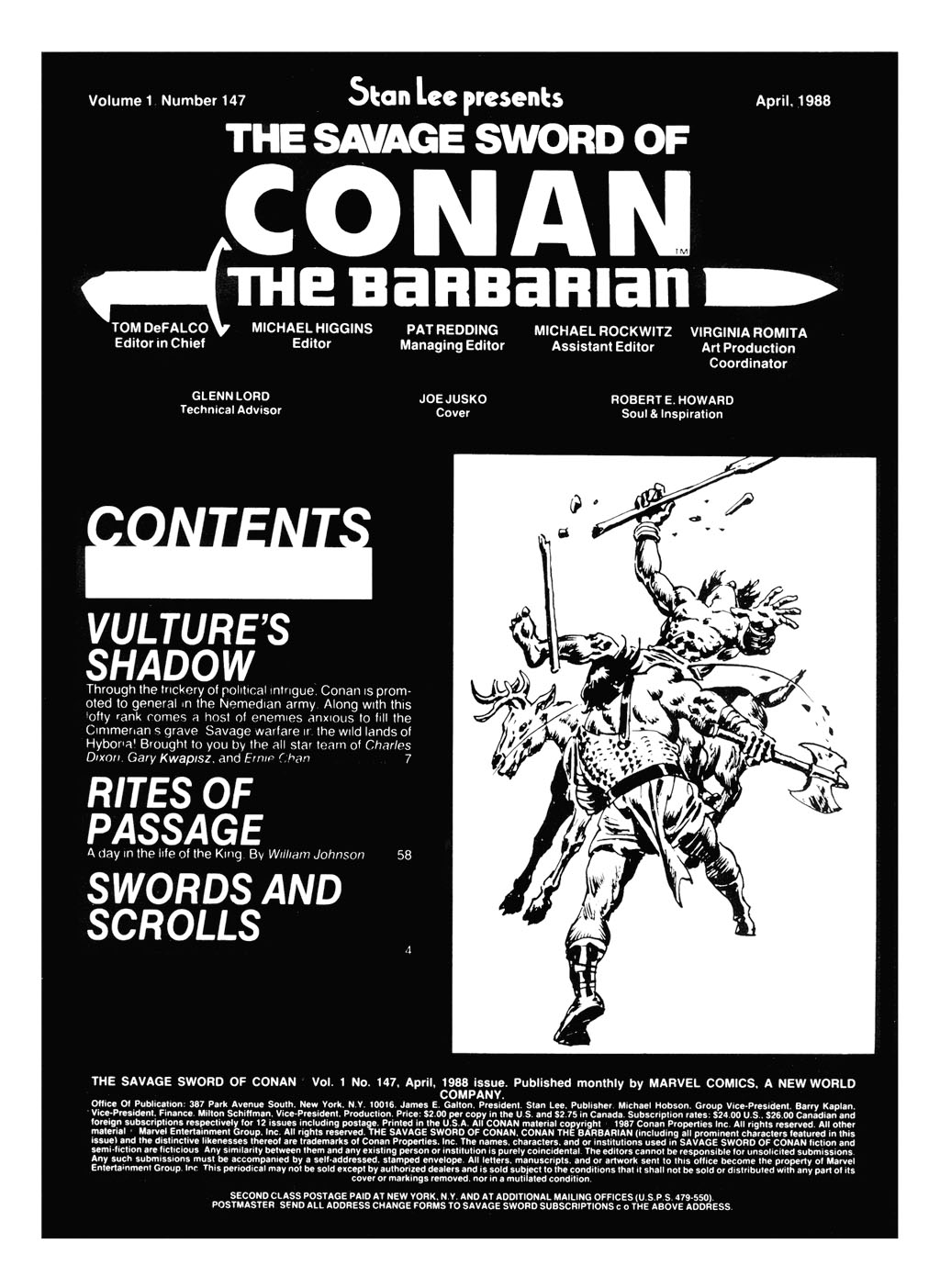 Read online The Savage Sword Of Conan comic -  Issue #147 - 2