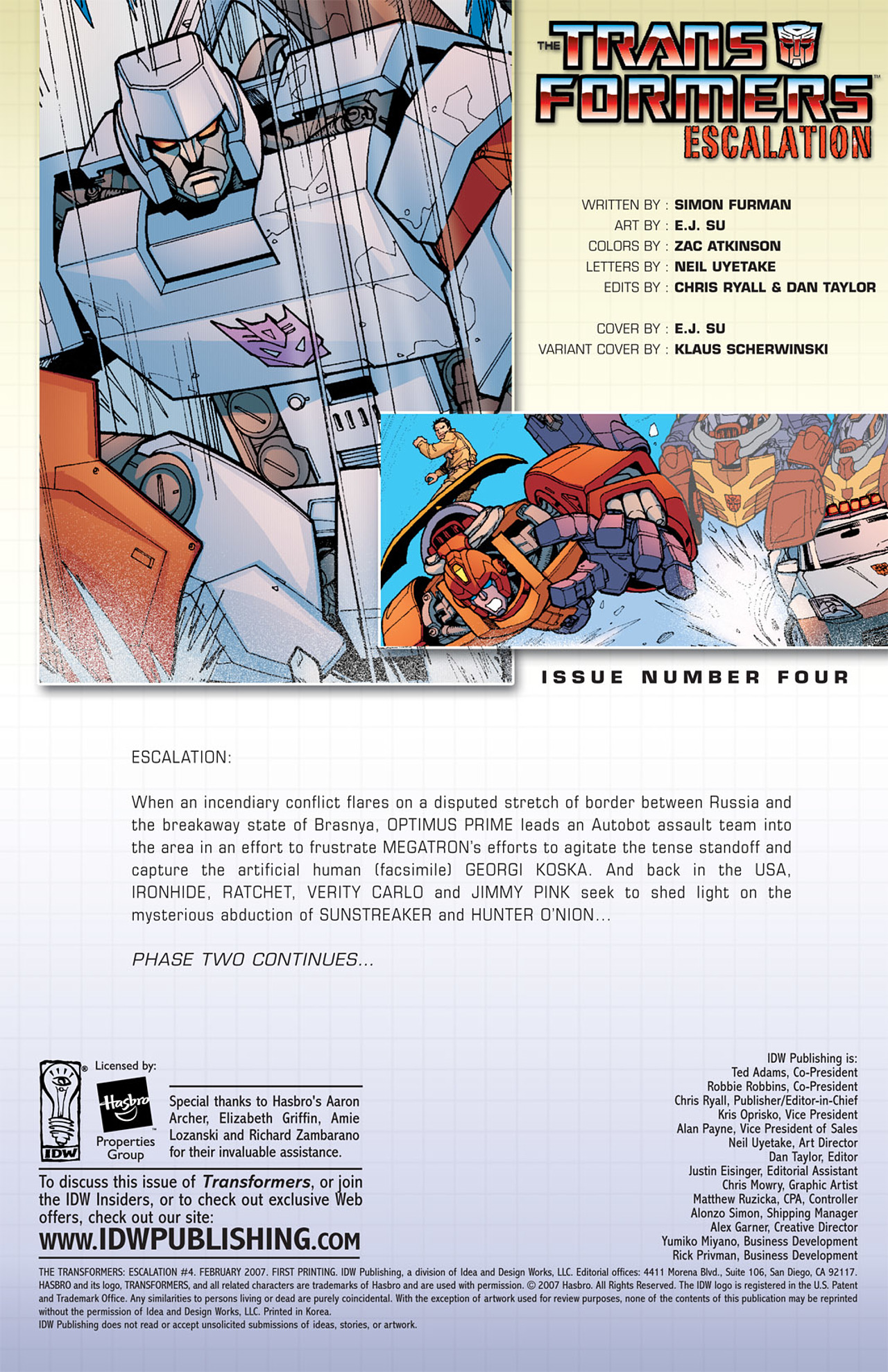 Read online The Transformers: Escalation comic -  Issue #4 - 4