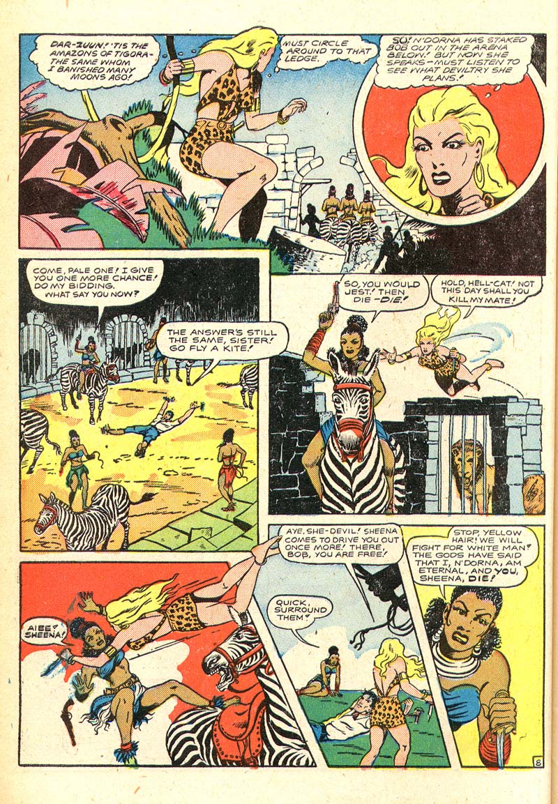 Read online Sheena, Queen of the Jungle (1942) comic -  Issue #4 - 10