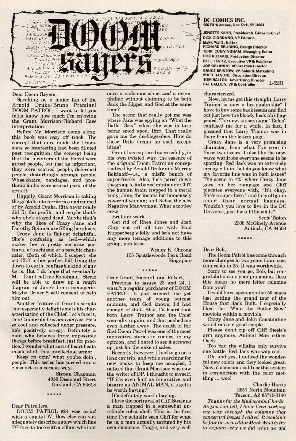 Read online Doom Patrol (1987) comic -  Issue #28 - 26