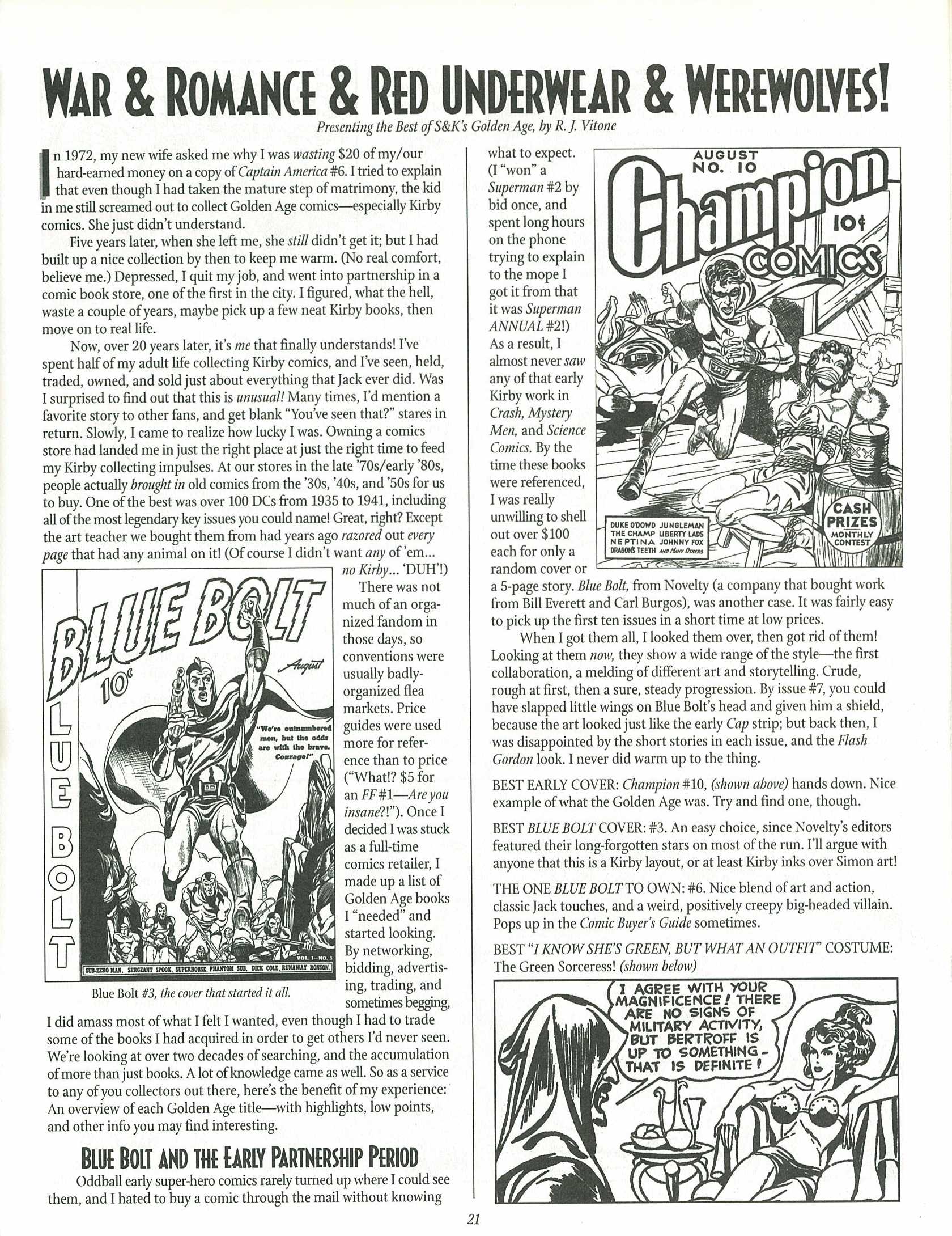 Read online The Jack Kirby Collector comic -  Issue #25 - 21