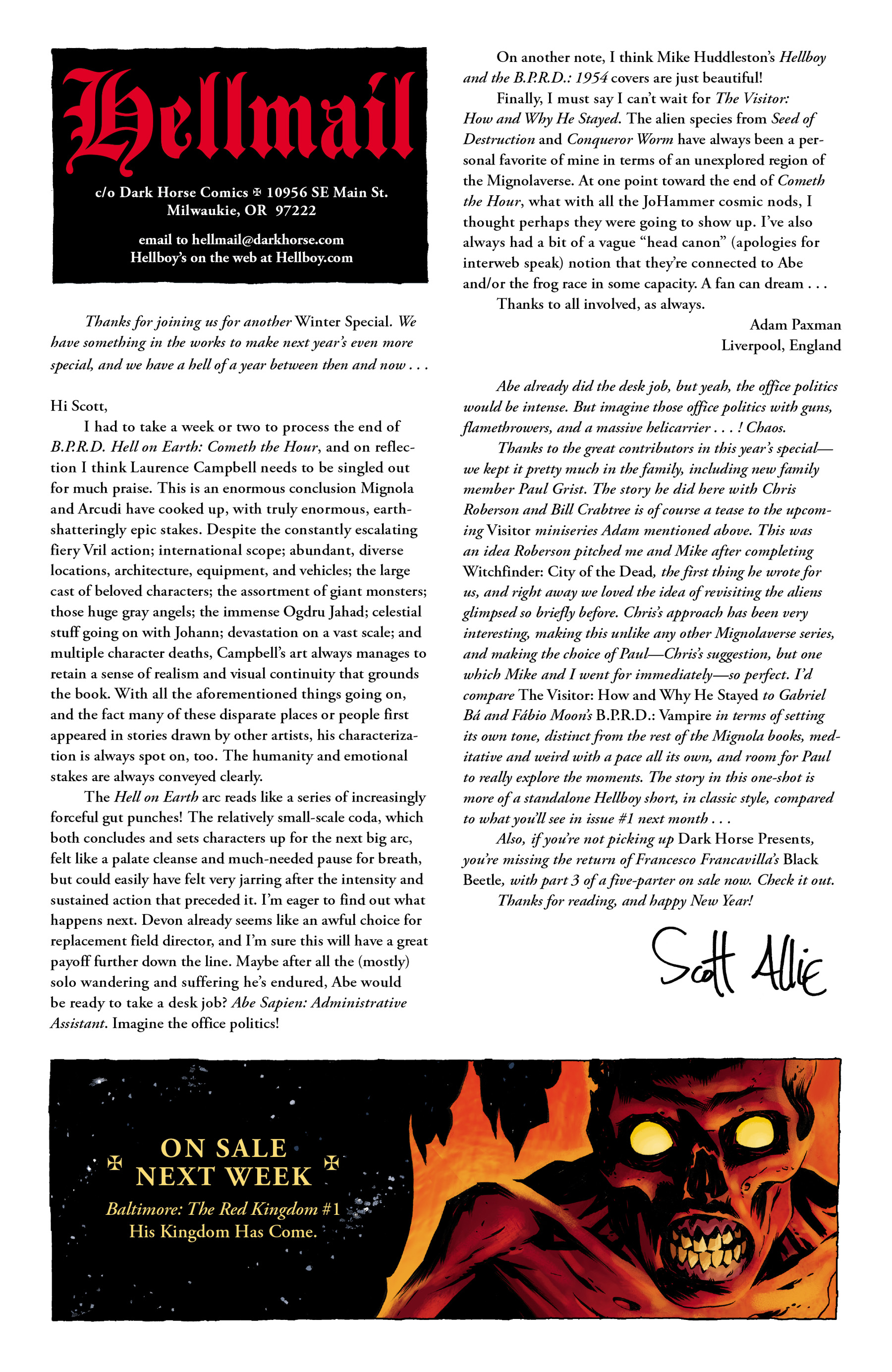 Read online Hellboy Winter Special (2017) comic -  Issue # Full - 31
