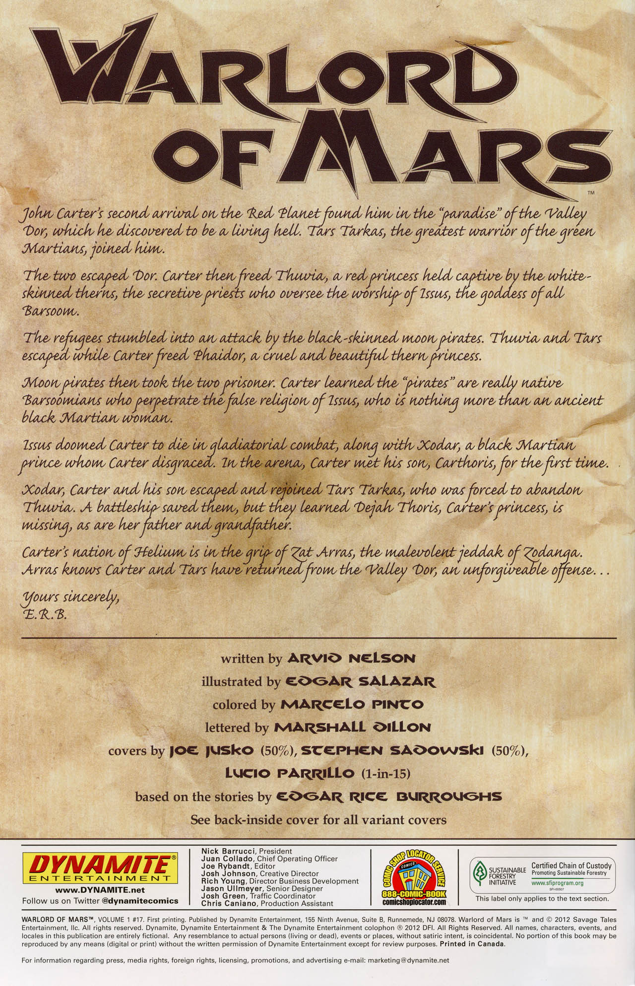 Read online Warlord of Mars comic -  Issue #17 - 2