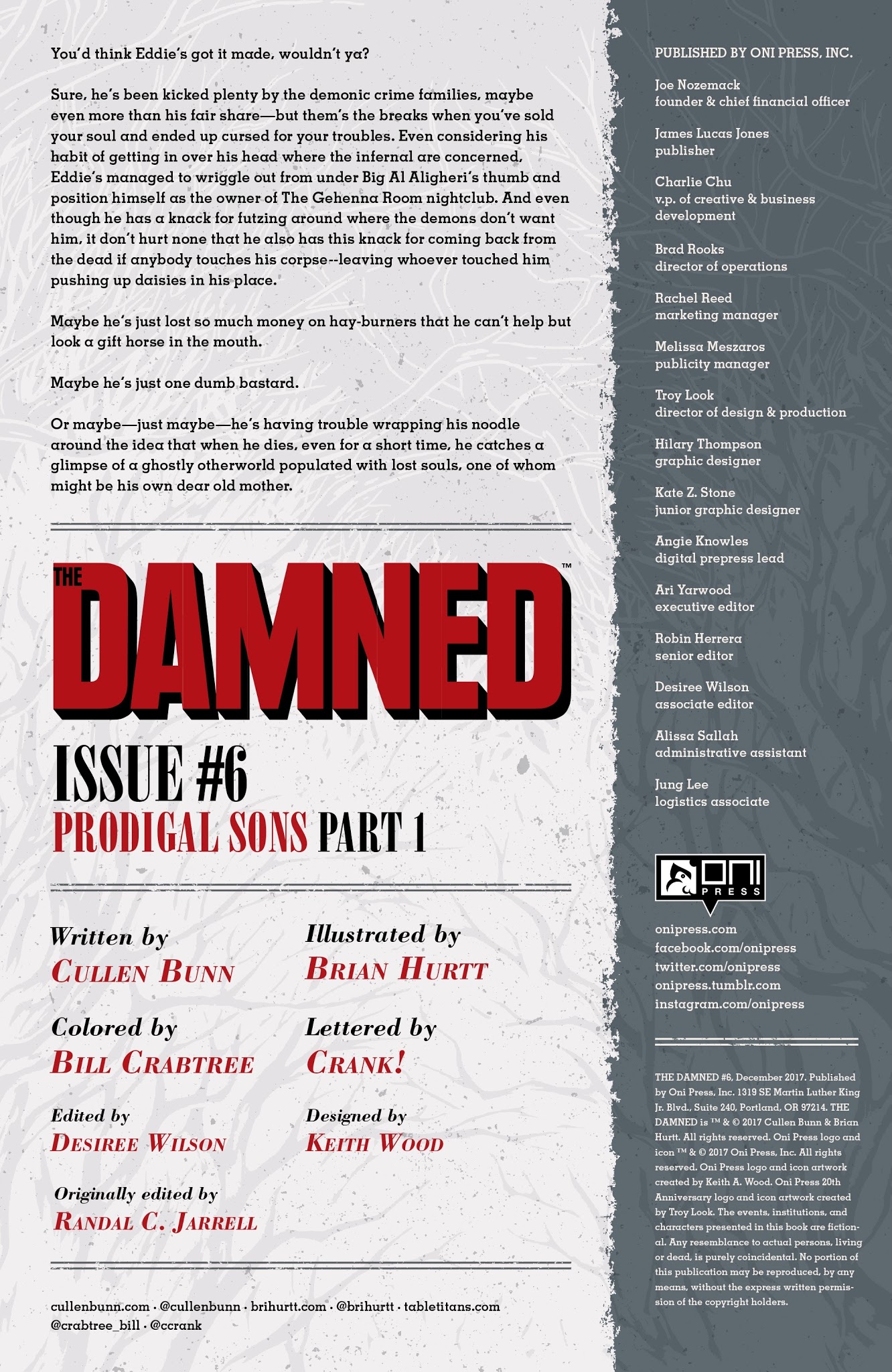 Read online The Damned comic -  Issue #6 - 2