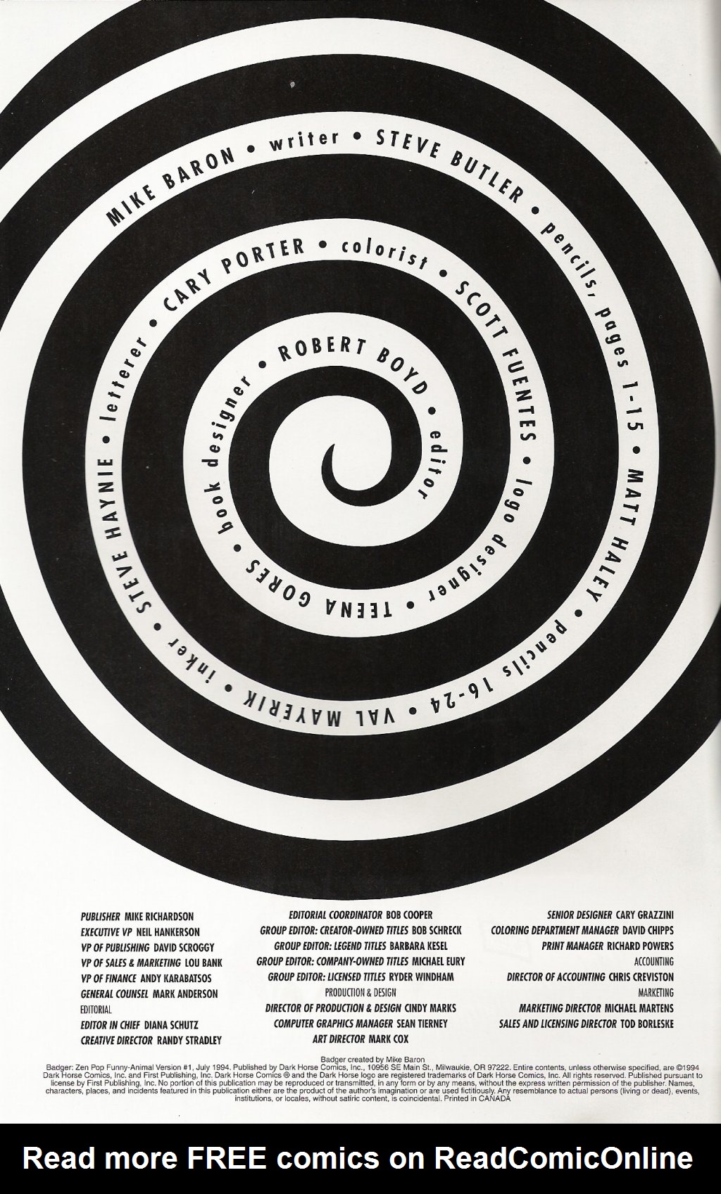 Read online Badger: Zen Pop Funny-Animal Version comic -  Issue #1 - 2