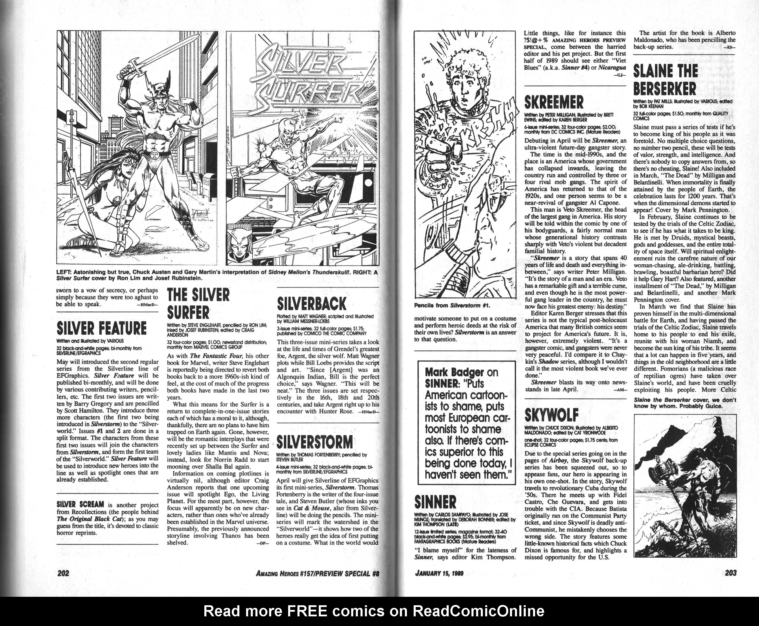 Read online Amazing Heroes comic -  Issue #157 - 102