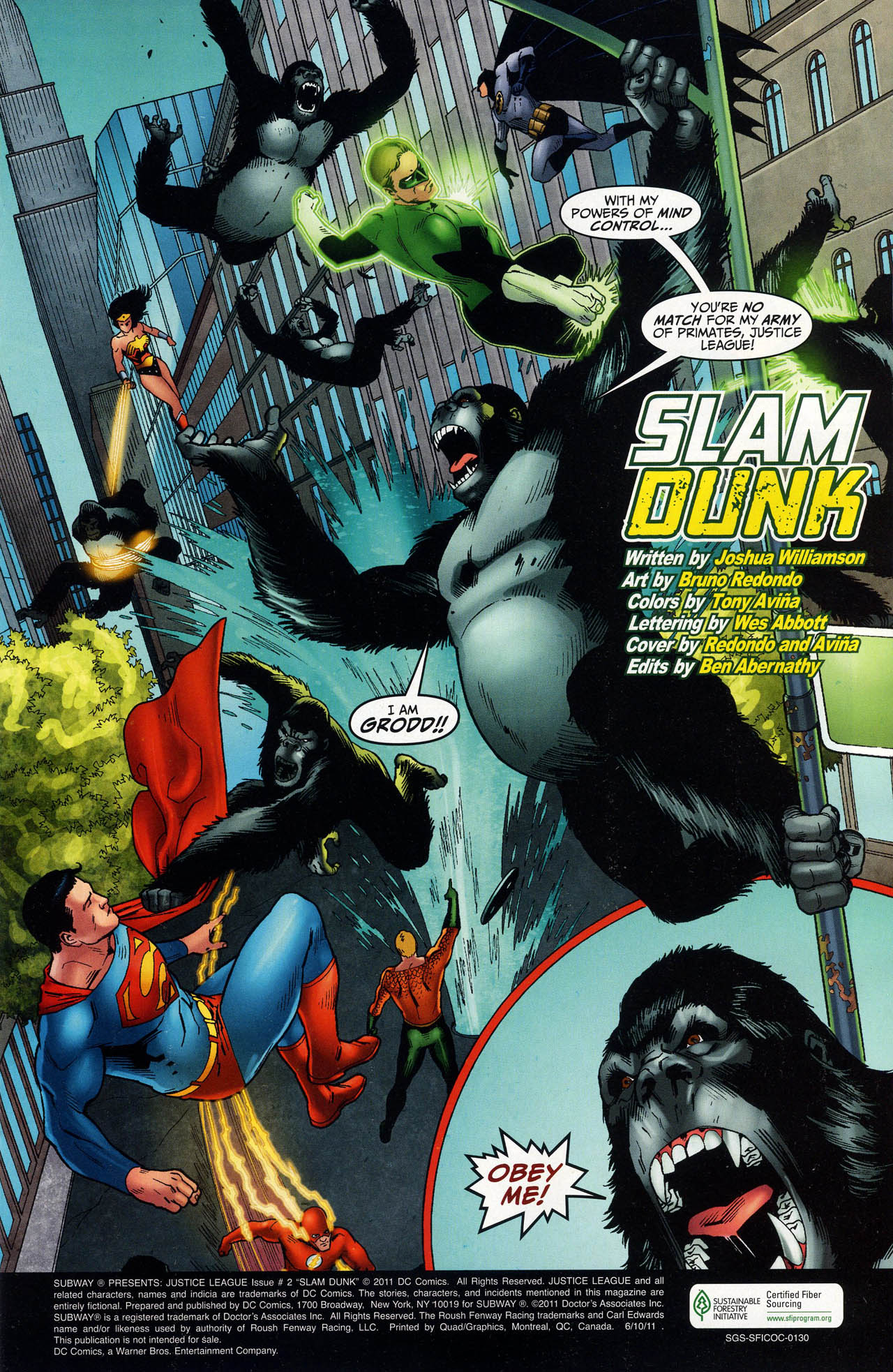 Read online Subway Presents: Justice League comic -  Issue #2 - 3