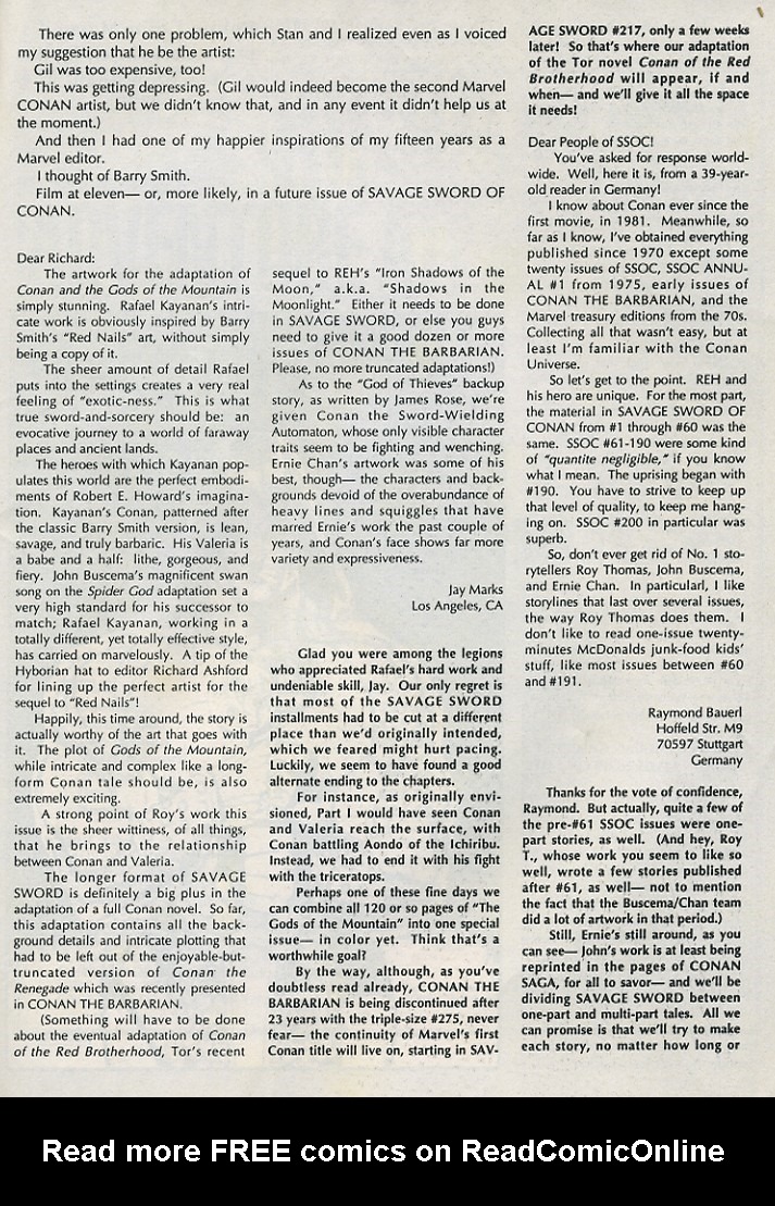 Read online The Savage Sword Of Conan comic -  Issue #215 - 65