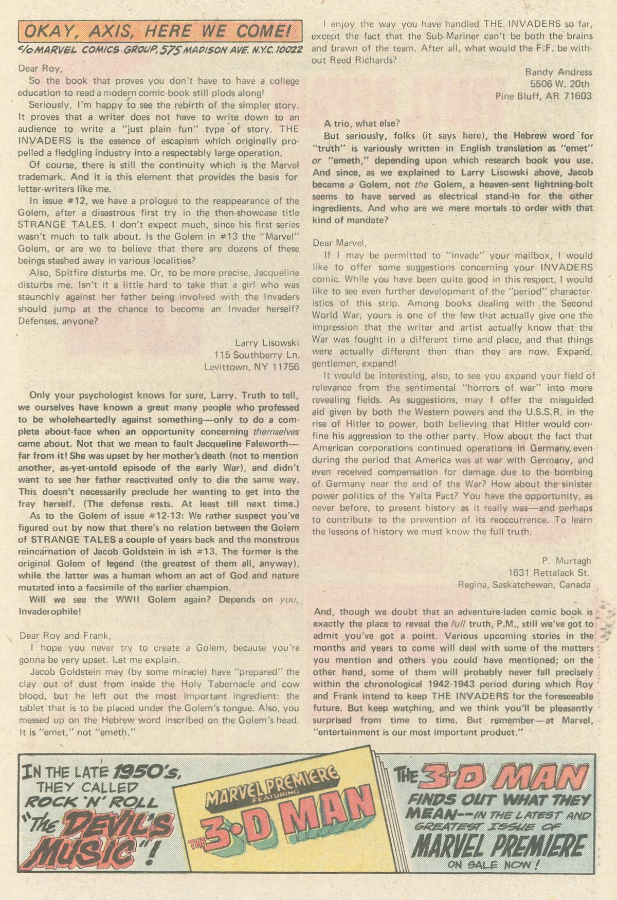 Read online The Invaders (1975) comic -  Issue #17 - 13