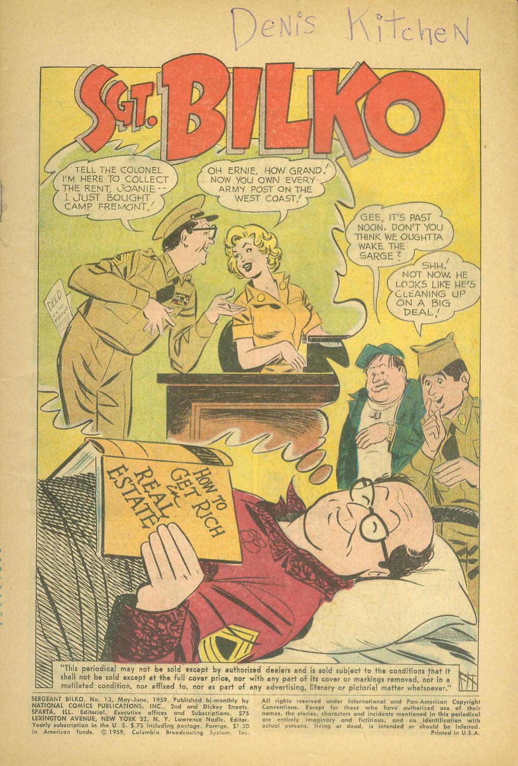 Read online Sergeant Bilko comic -  Issue #13 - 3