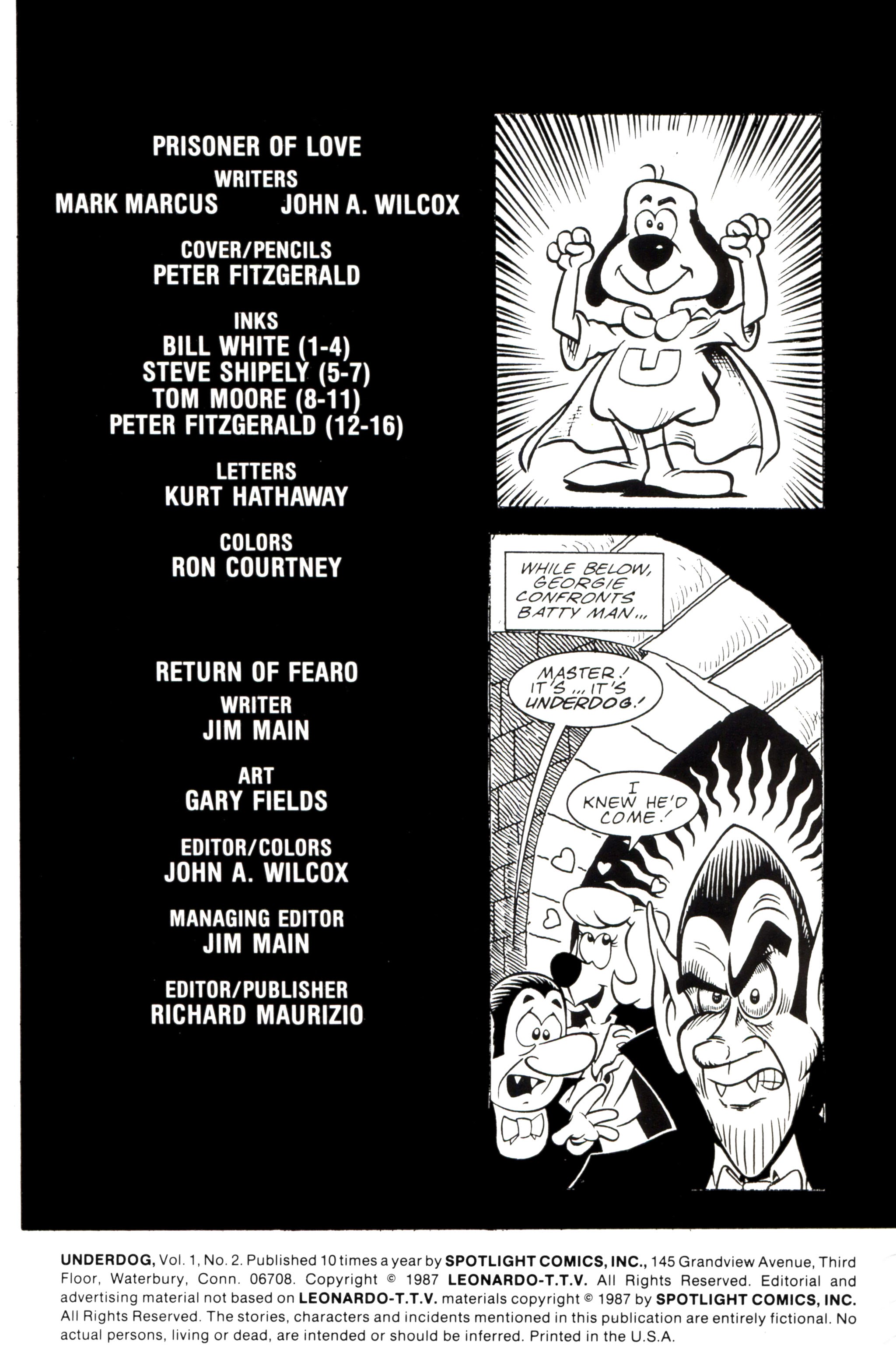 Read online Underdog (1987) comic -  Issue #2 - 2