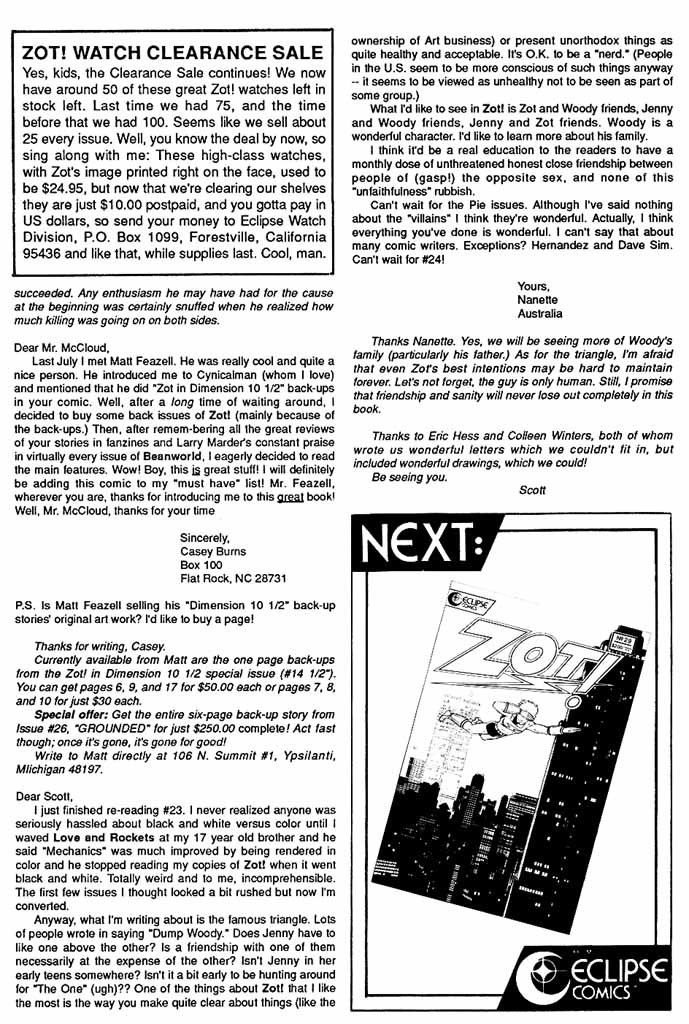 Read online Zot! comic -  Issue #28 - 22