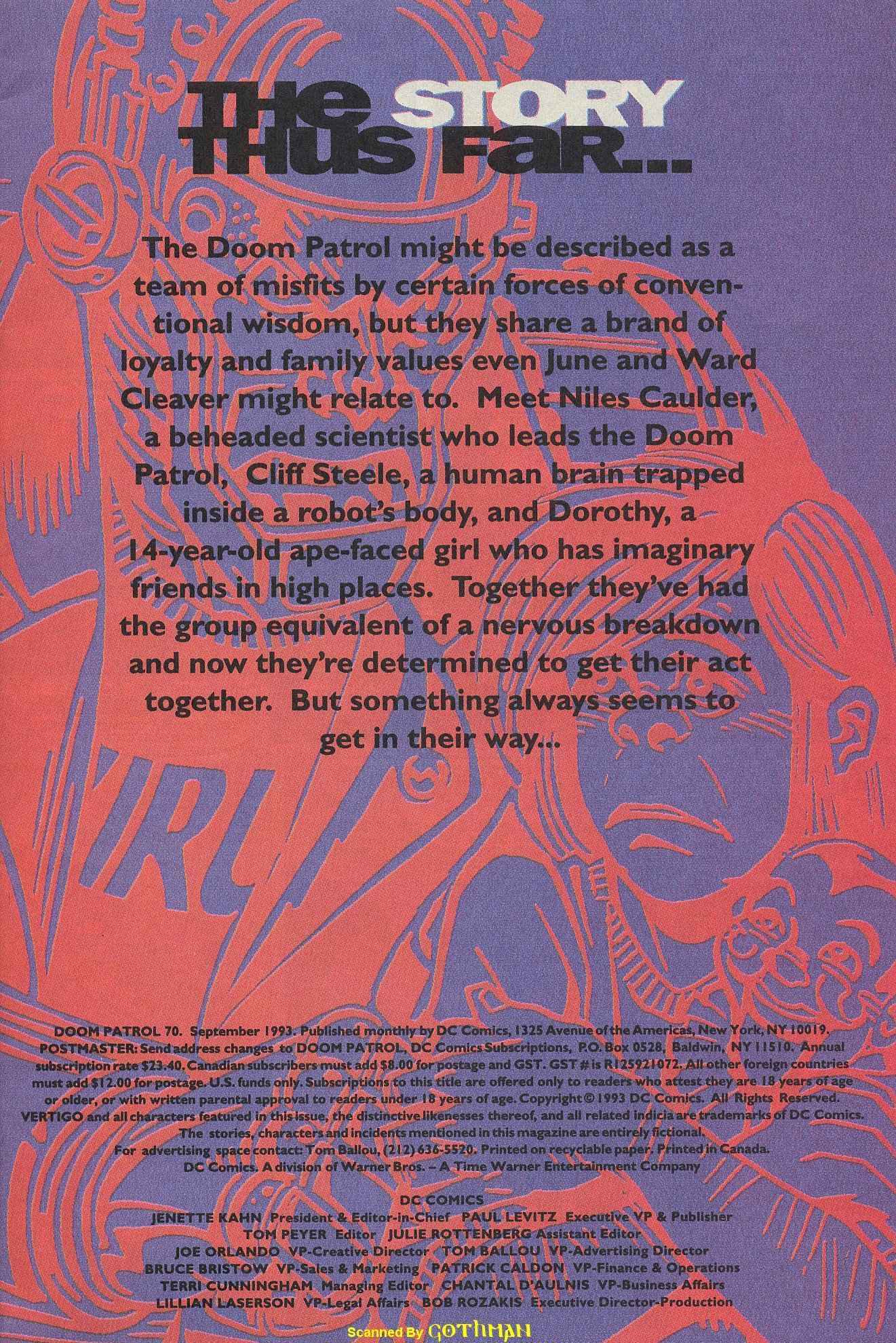 Read online Doom Patrol (1987) comic -  Issue #70 - 2