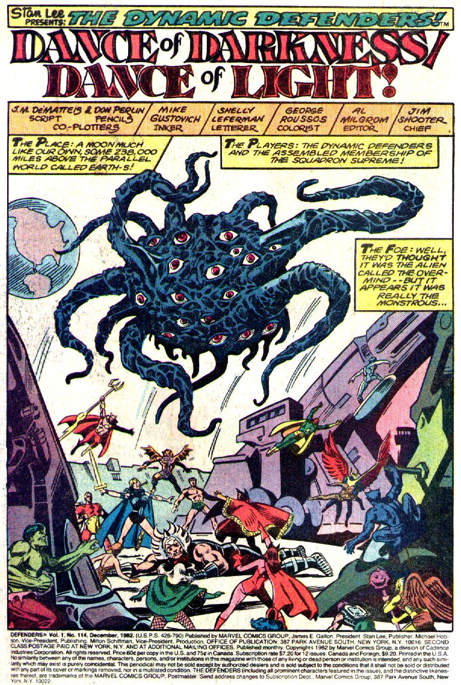 Read online The Defenders (1972) comic -  Issue #114 - 2