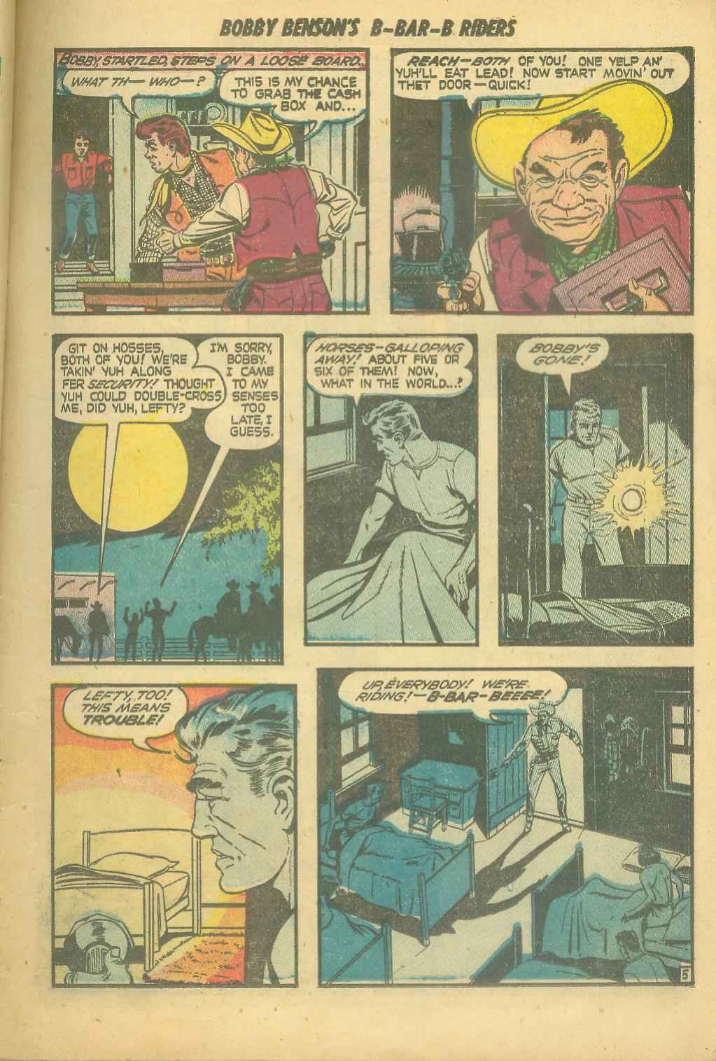 Read online Bobby Benson's B-Bar-B Riders comic -  Issue #6 - 7