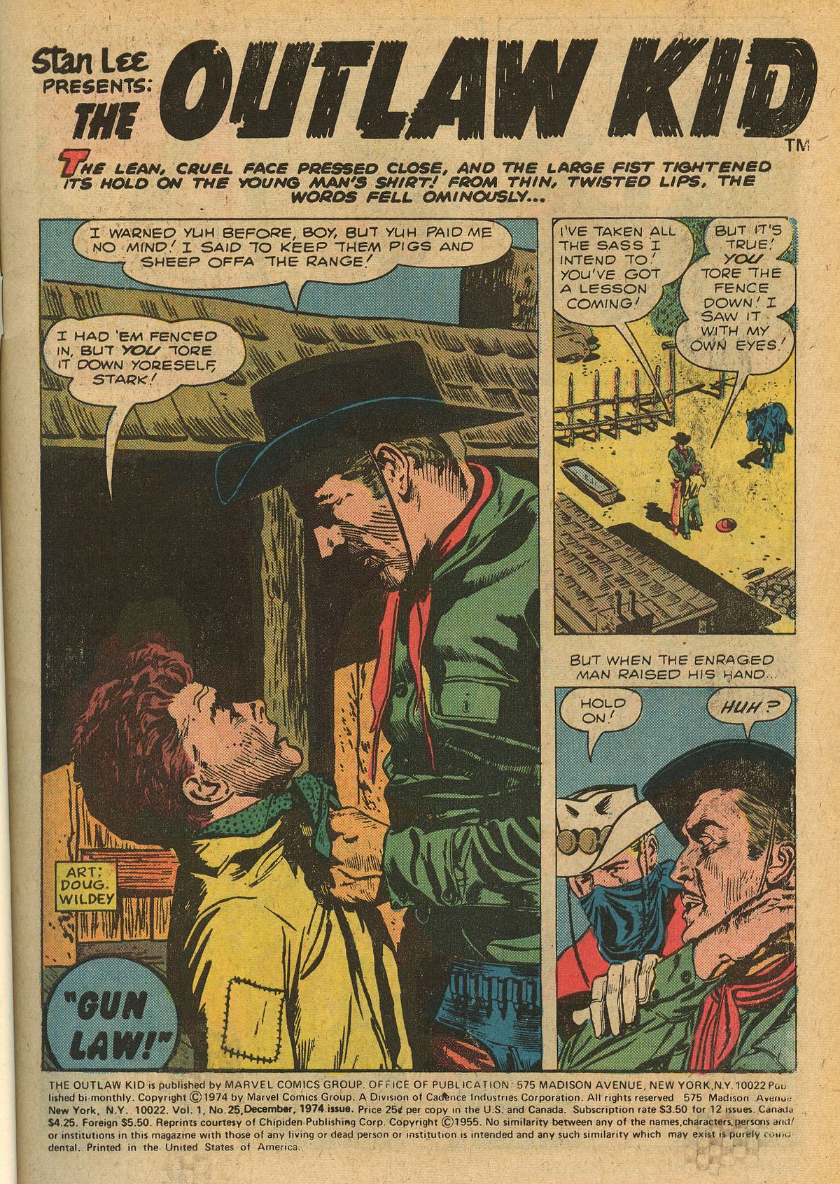 Read online The Outlaw Kid (1970) comic -  Issue #25 - 3
