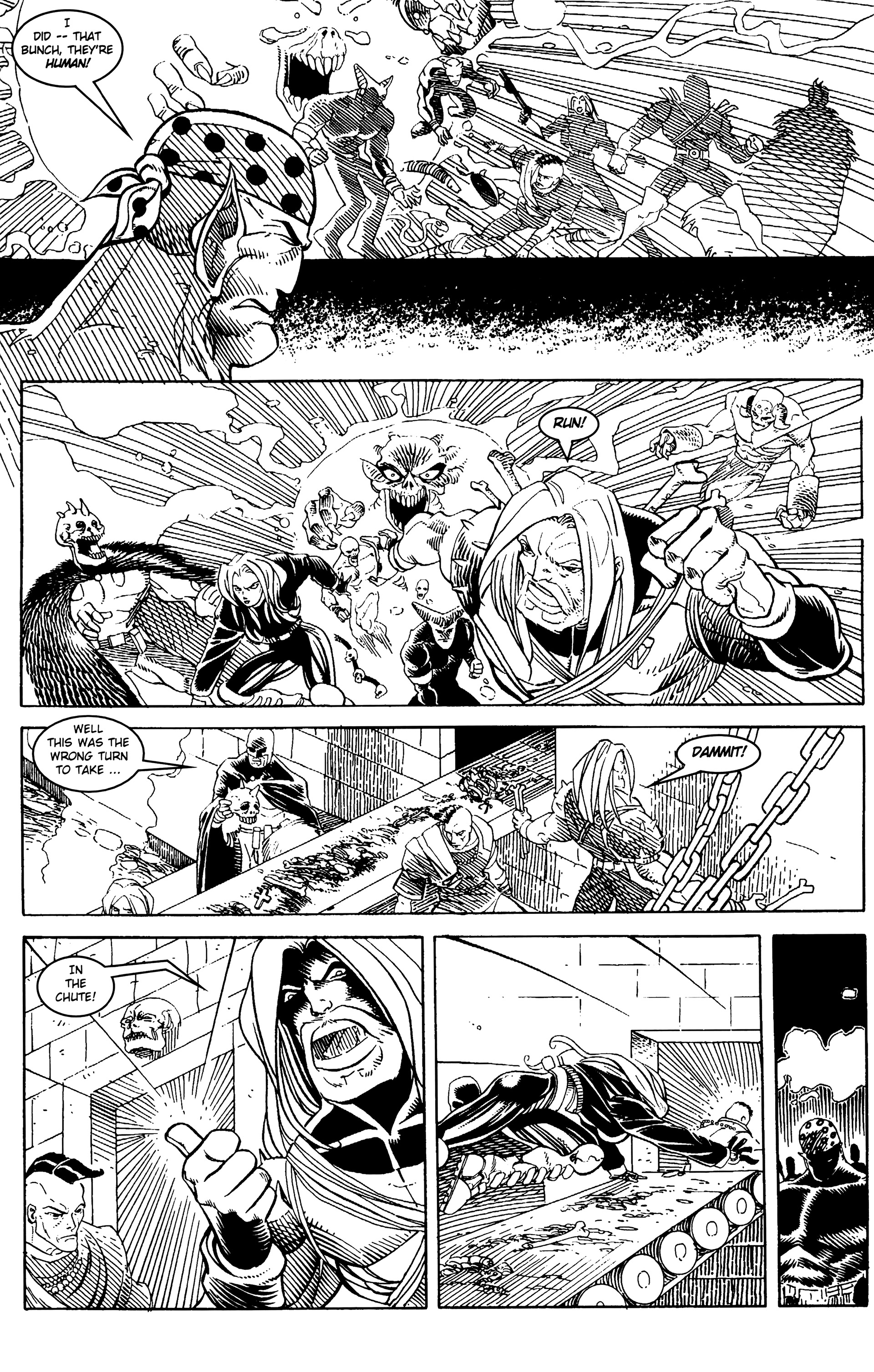 Read online Warrior Nun: Black & White comic -  Issue #14 - 14