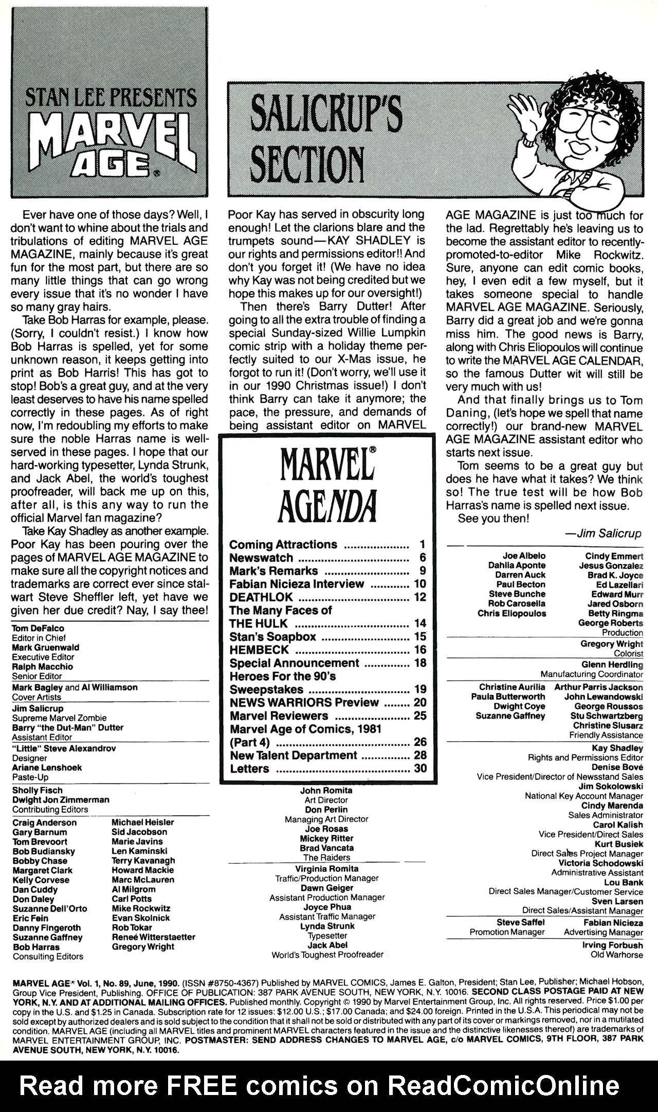 Read online Marvel Age comic -  Issue #89 - 2