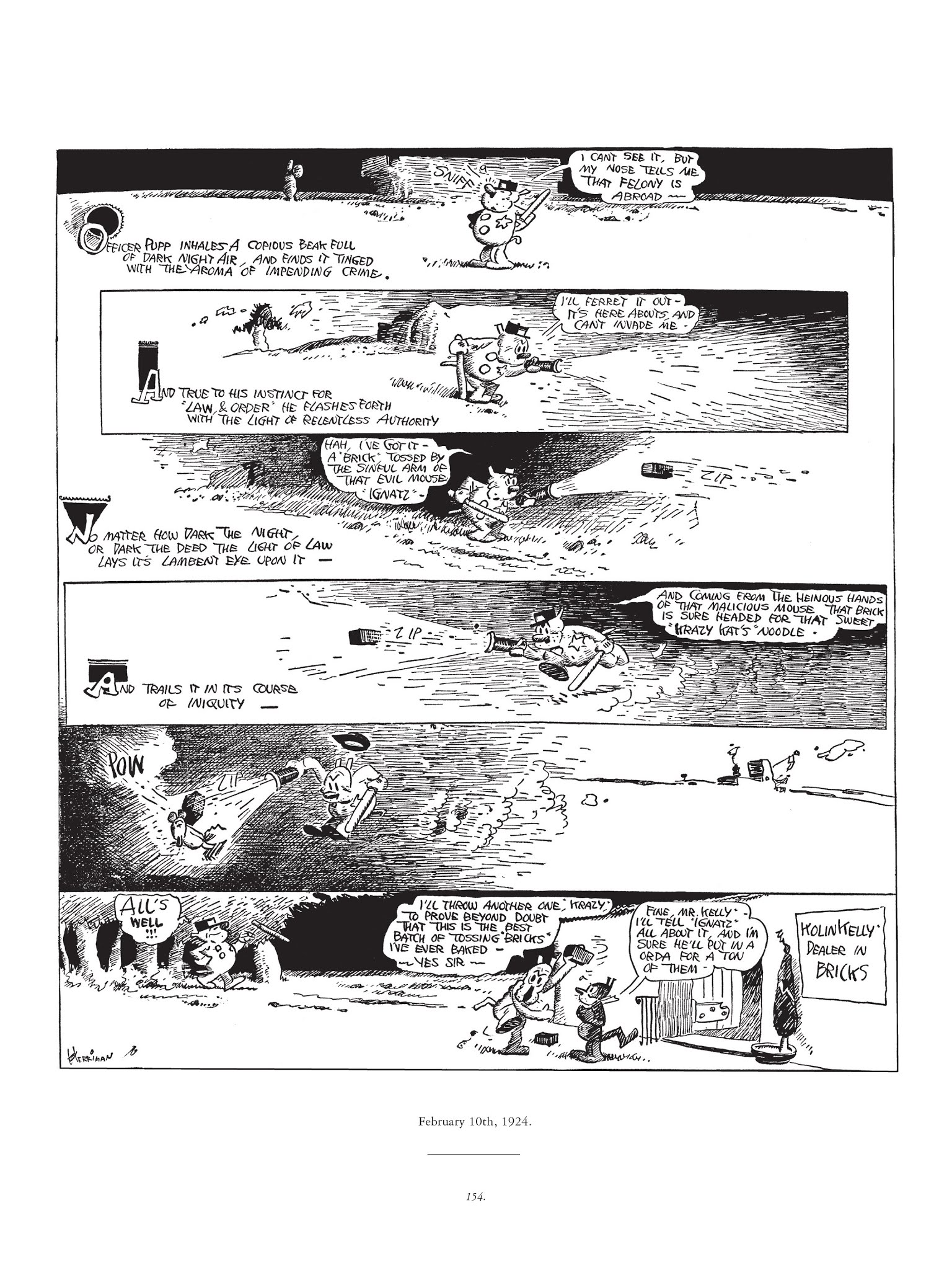 Read online Krazy & Ignatz comic -  Issue # TPB 3 - 154