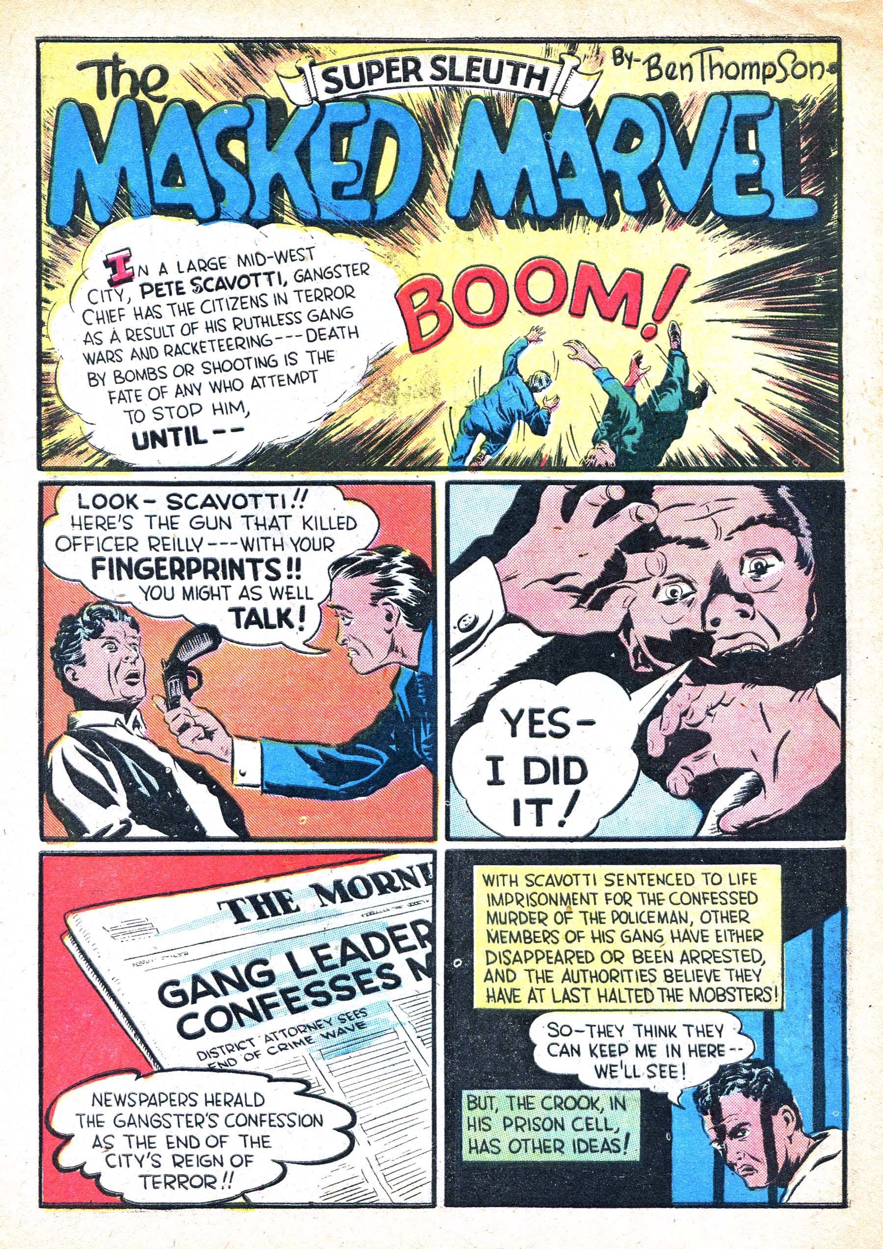 Read online Masked Marvel comic -  Issue #1 - 23