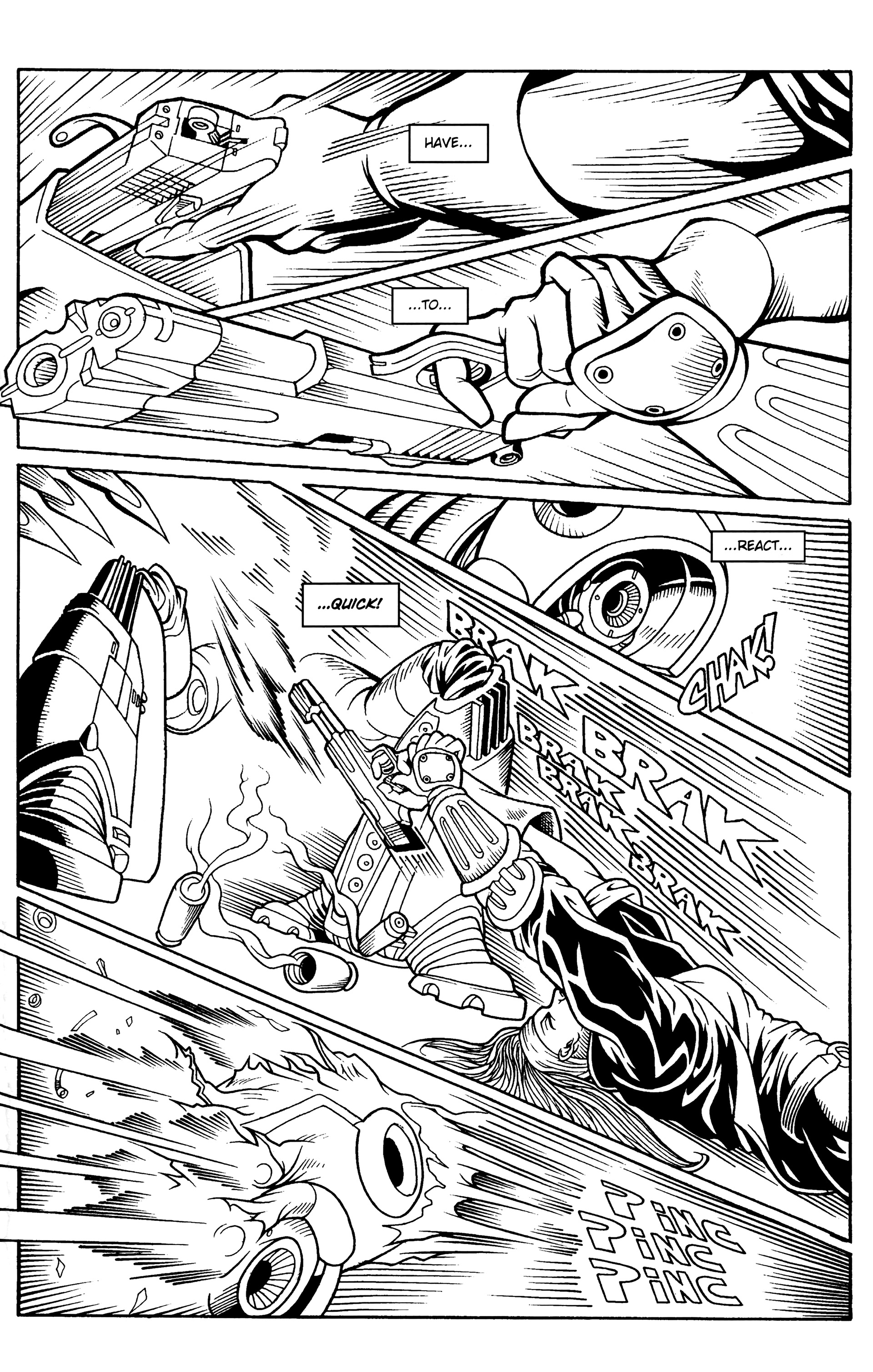 Read online Warrior Nun: Black & White comic -  Issue #18 - 7