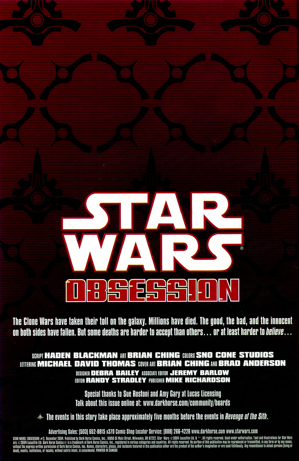 Read online Star Wars: Obsession comic -  Issue #2 - 2